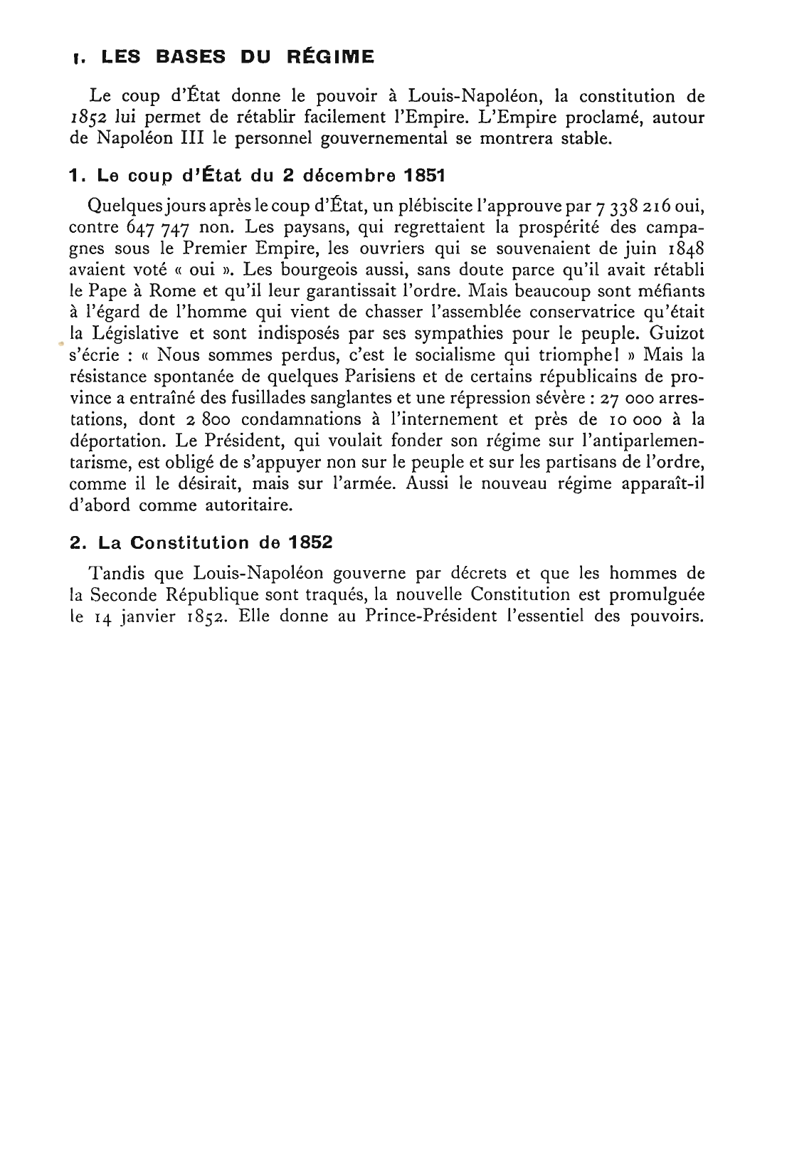 Prévisualisation du document LE SECOND EMPIRE LES DEBUTS AUTORITAIRES (1852-1860) - Histoire