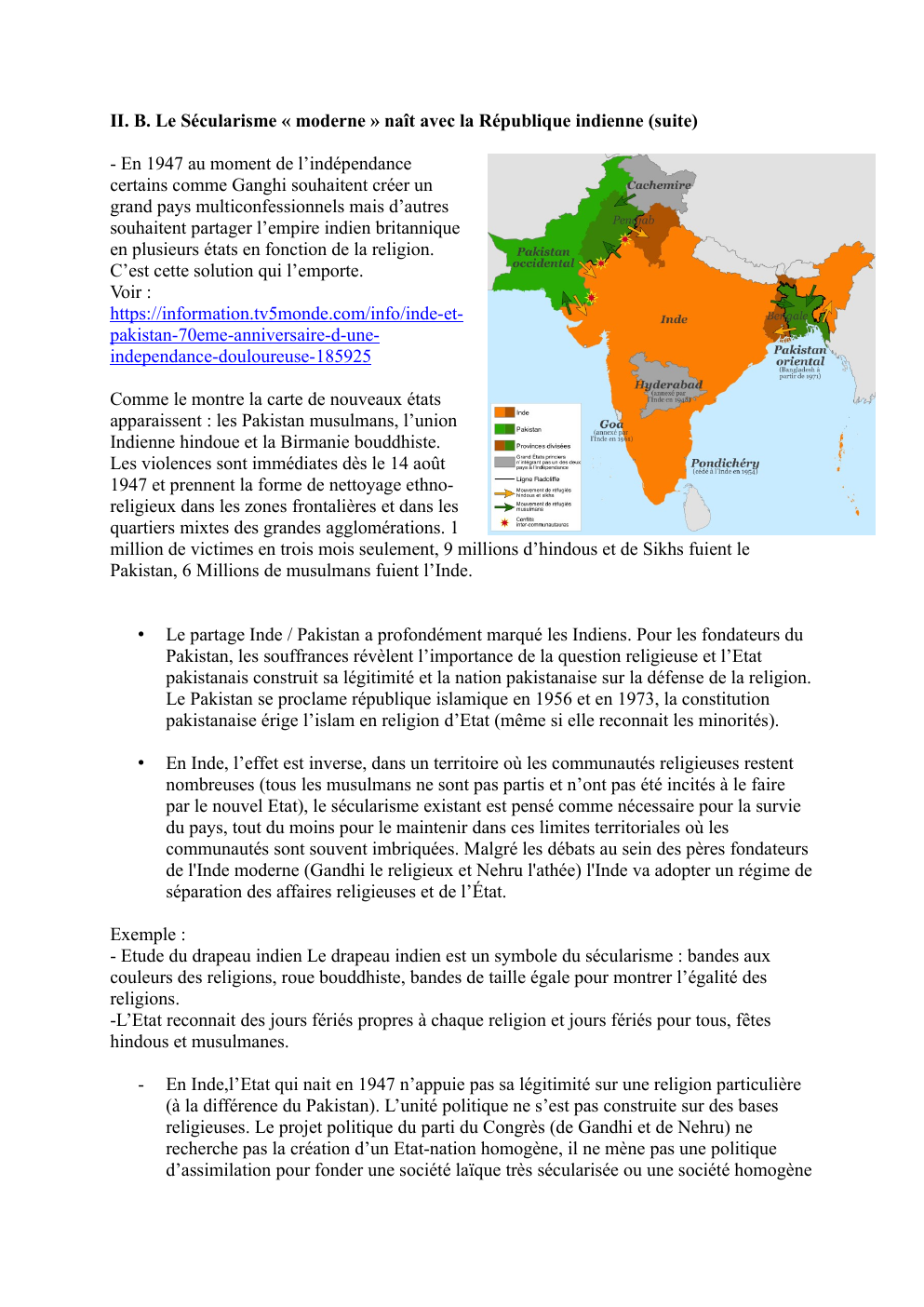 Prévisualisation du document Le Sécularisme « moderne » naît avec la République indienne (suite)