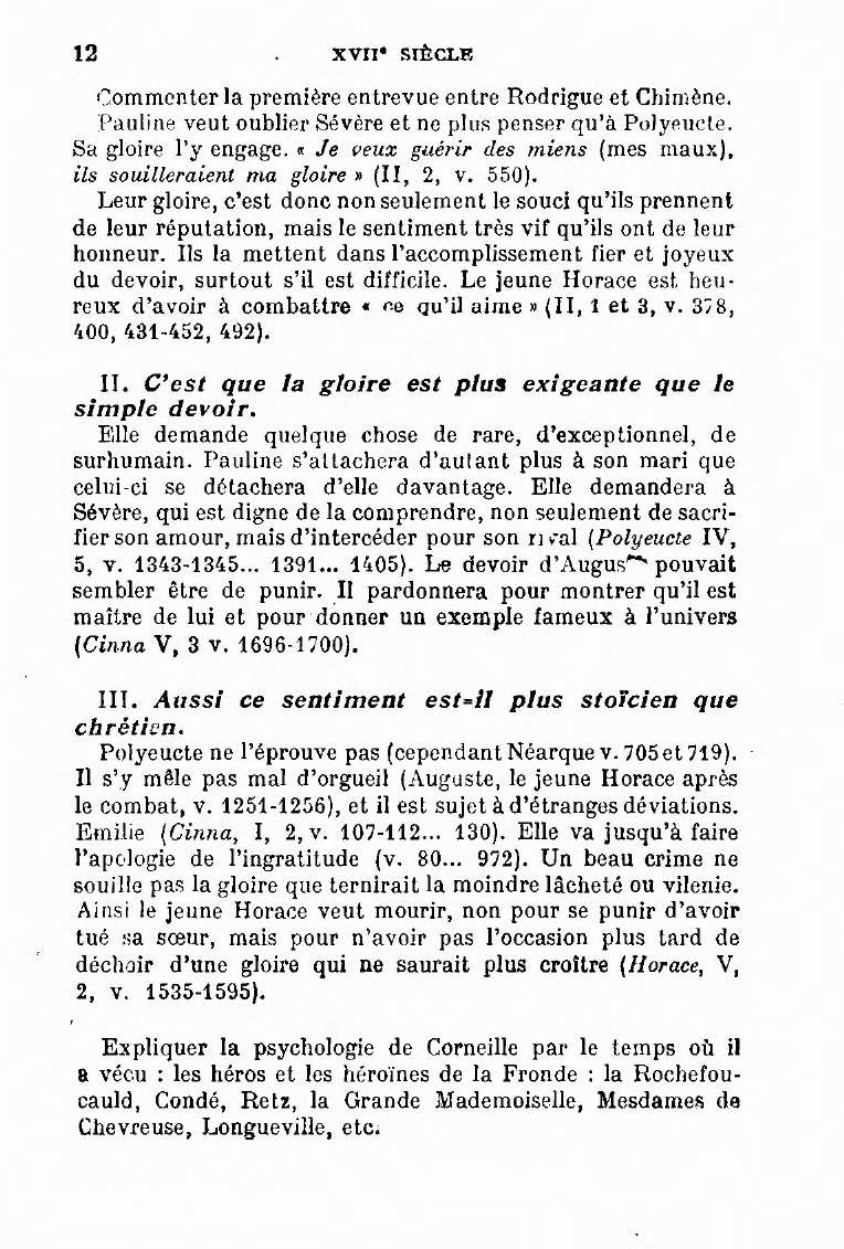 Prévisualisation du document Le sentiment de la gloire dans Corneille.