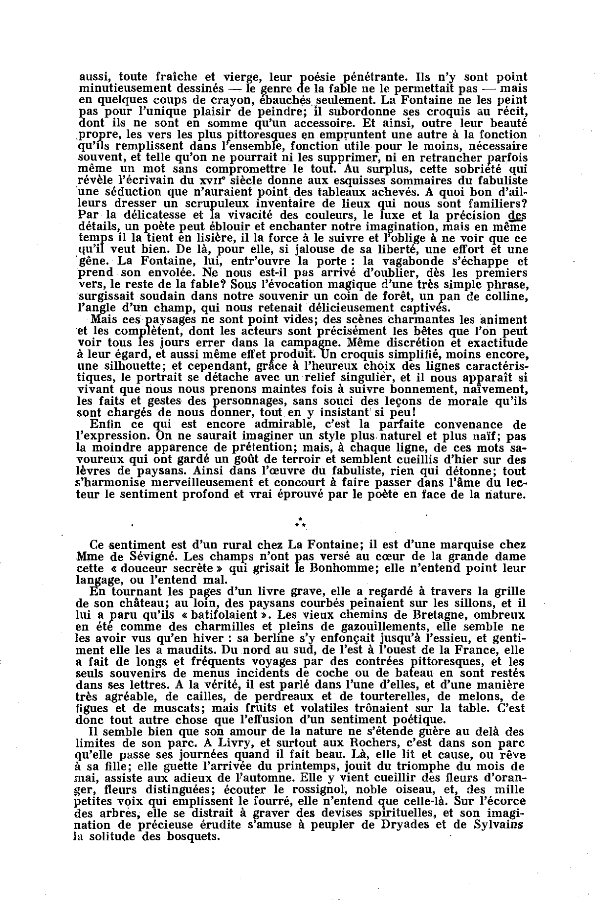 Prévisualisation du document Le sentiment de la nature dans La Fontaine et Mme de Sévigné.