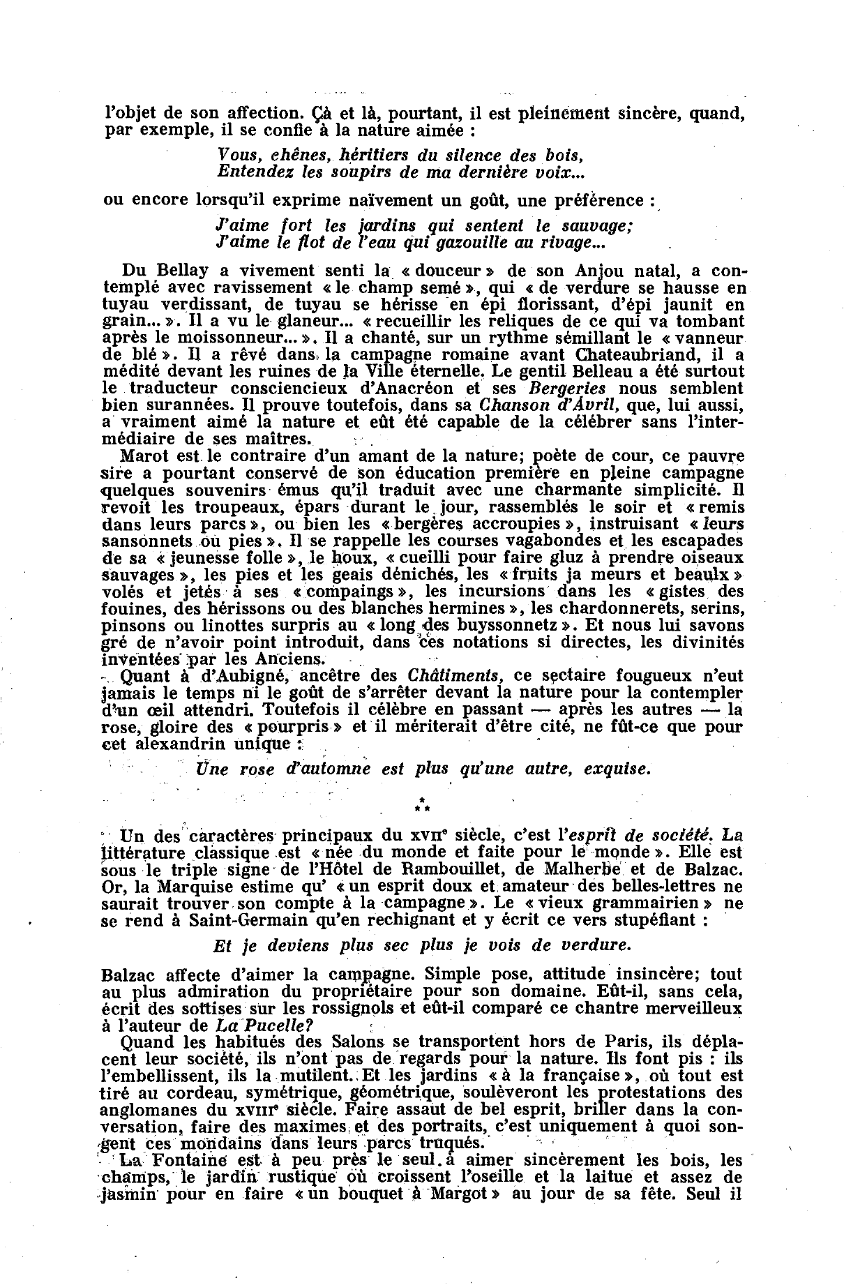 Prévisualisation du document Le Sentiment de la Nature dans la Littérature française avant le XIXe siècle