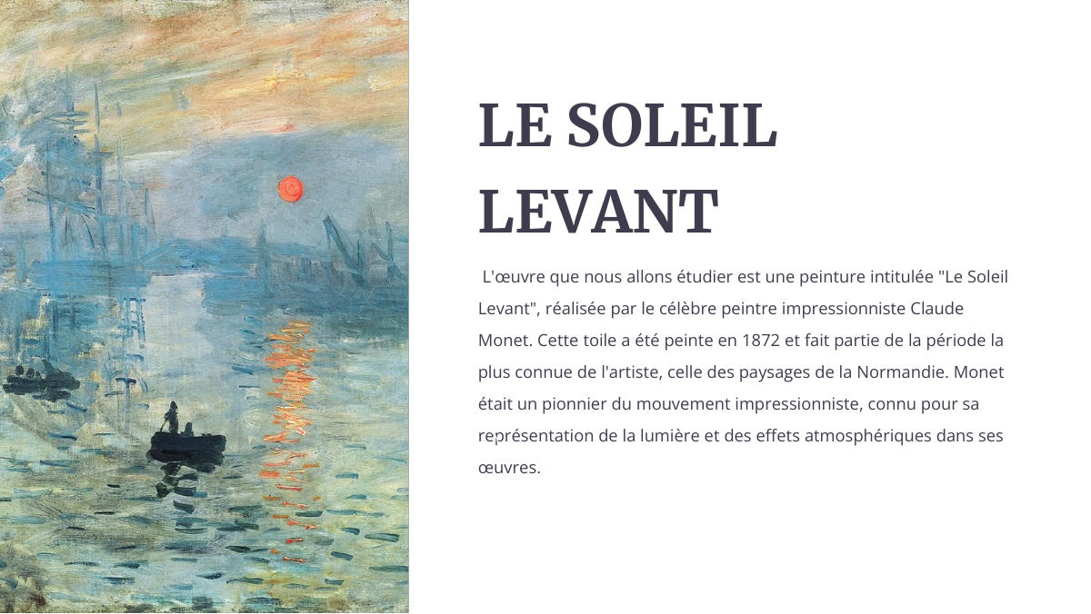 Prévisualisation du document LE SOLEIL LEVANT de Monet