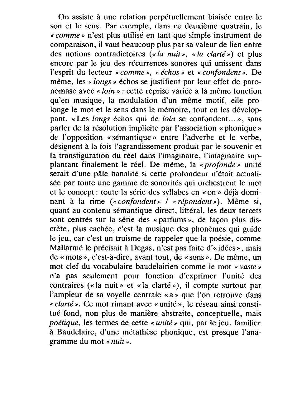 Prévisualisation du document Le son et le sens dans les Fleurs du mal de Baudelaire