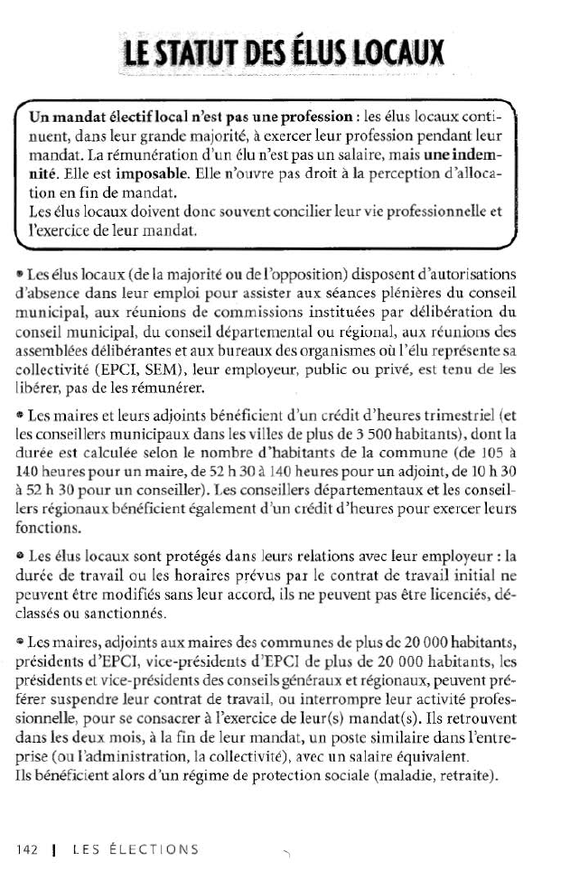 Prévisualisation du document LE STATUT DES ELUS LOCAUX