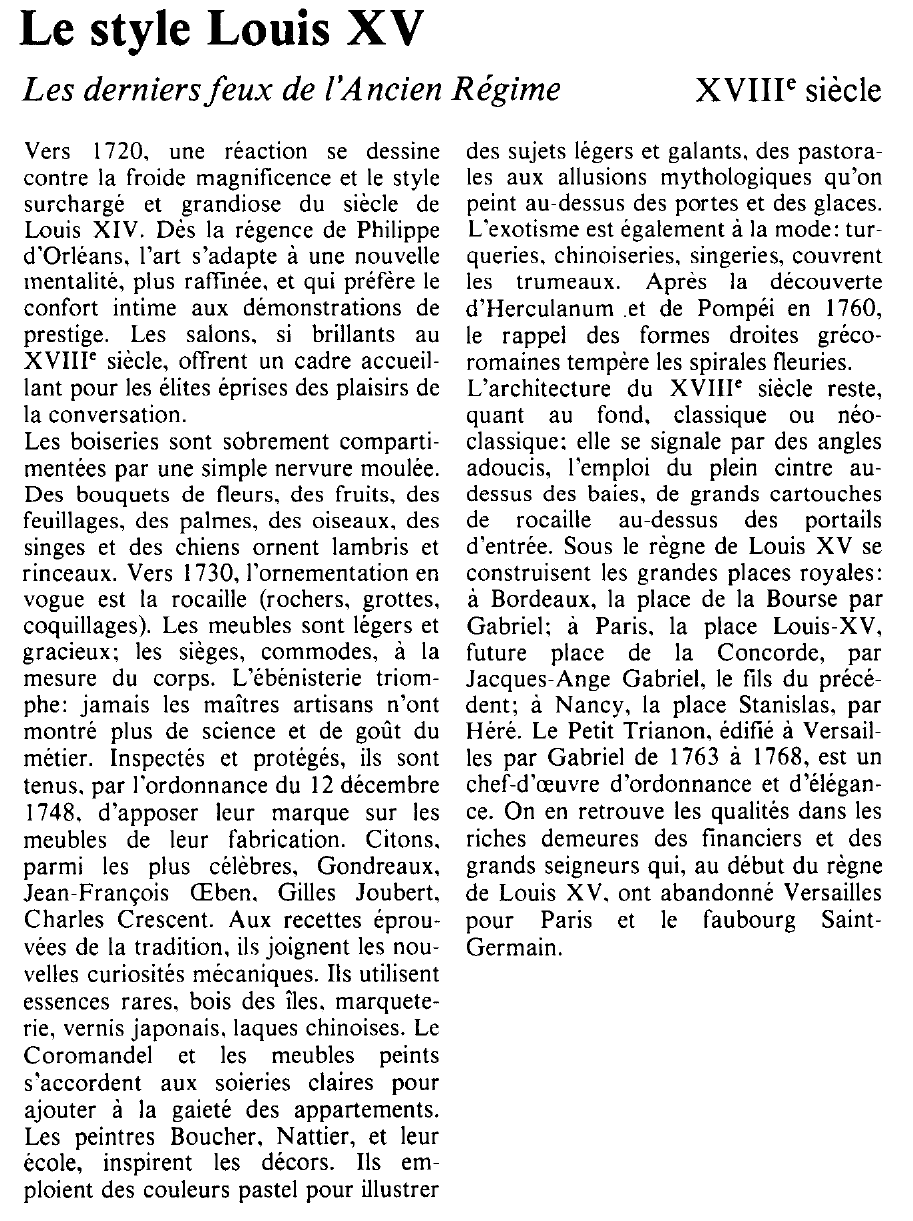 Prévisualisation du document LE STYLE LOUIS XV
