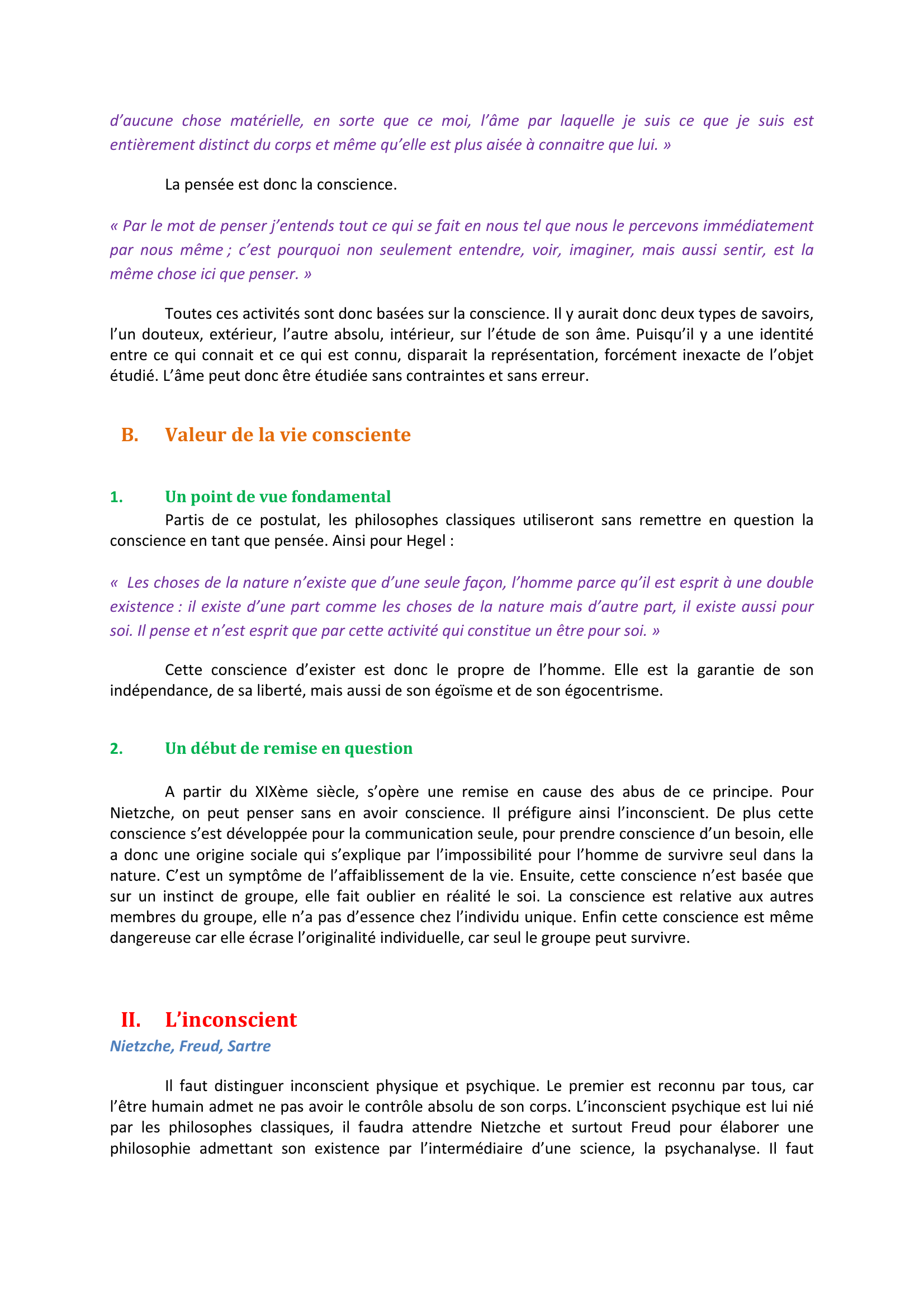 Prévisualisation du document Le Sujet : Ce que je suis (cours sur la Conscience, l'Inconscient et le Désir)