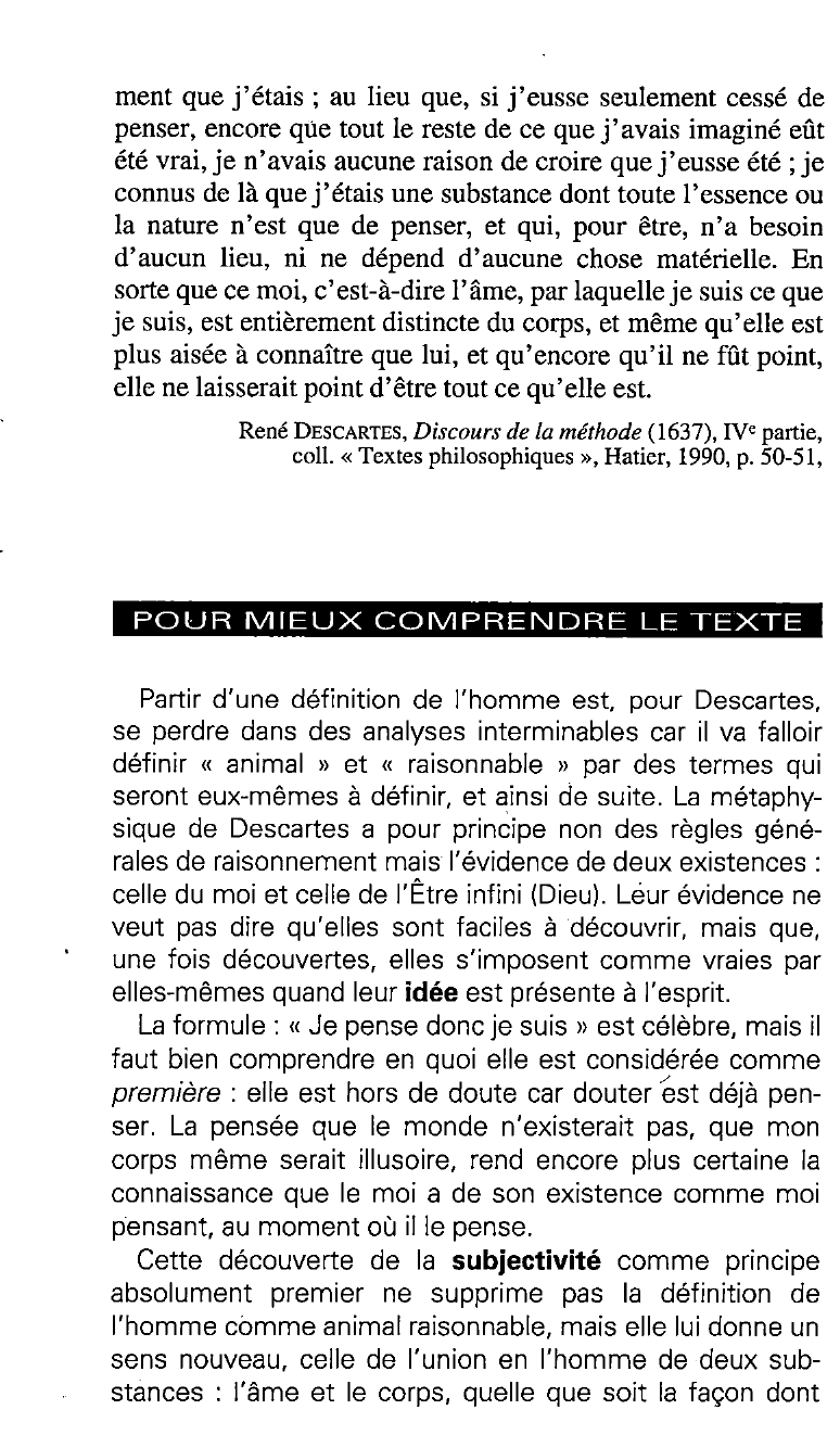 Prévisualisation du document Le sujet pensant de R. DESCARTES