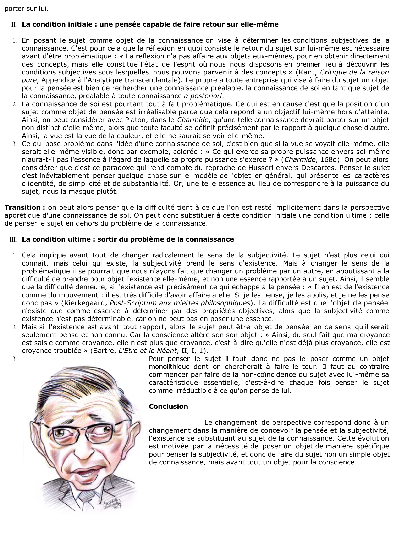 Prévisualisation du document Le sujet peut-il être un objet de pensée	?