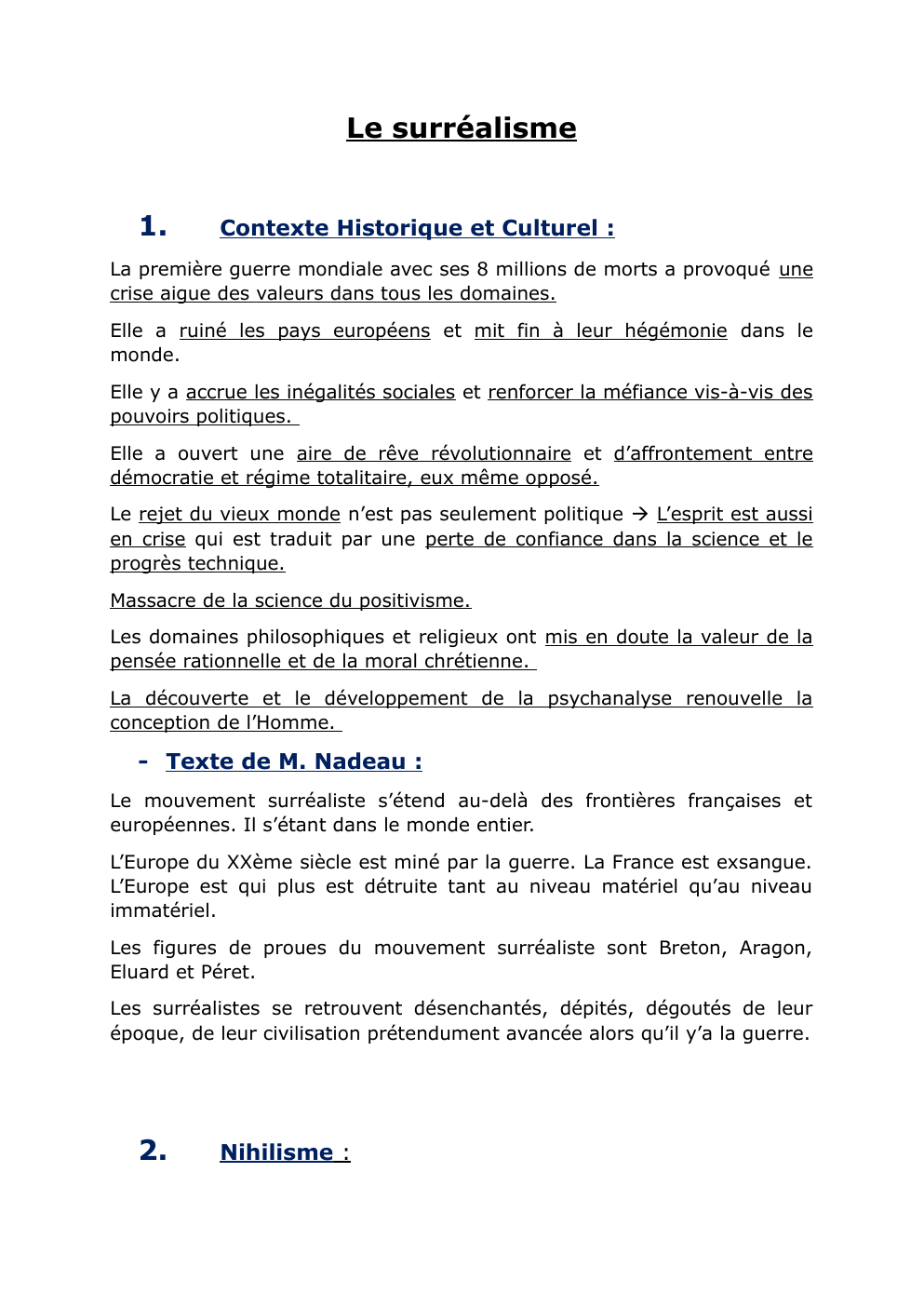 Prévisualisation du document Le surréalisme
