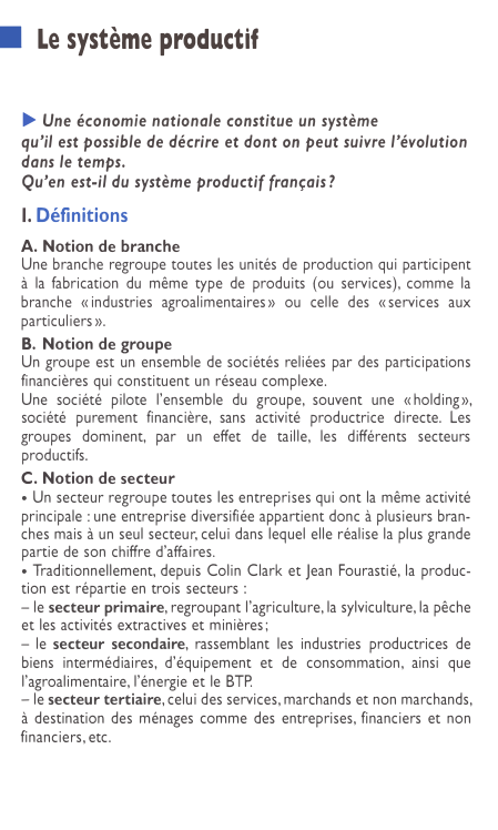 Prévisualisation du document ■

Le système productif

► Une économie nationale constitue un système
qu'il est possible de décrire et dont on peut...