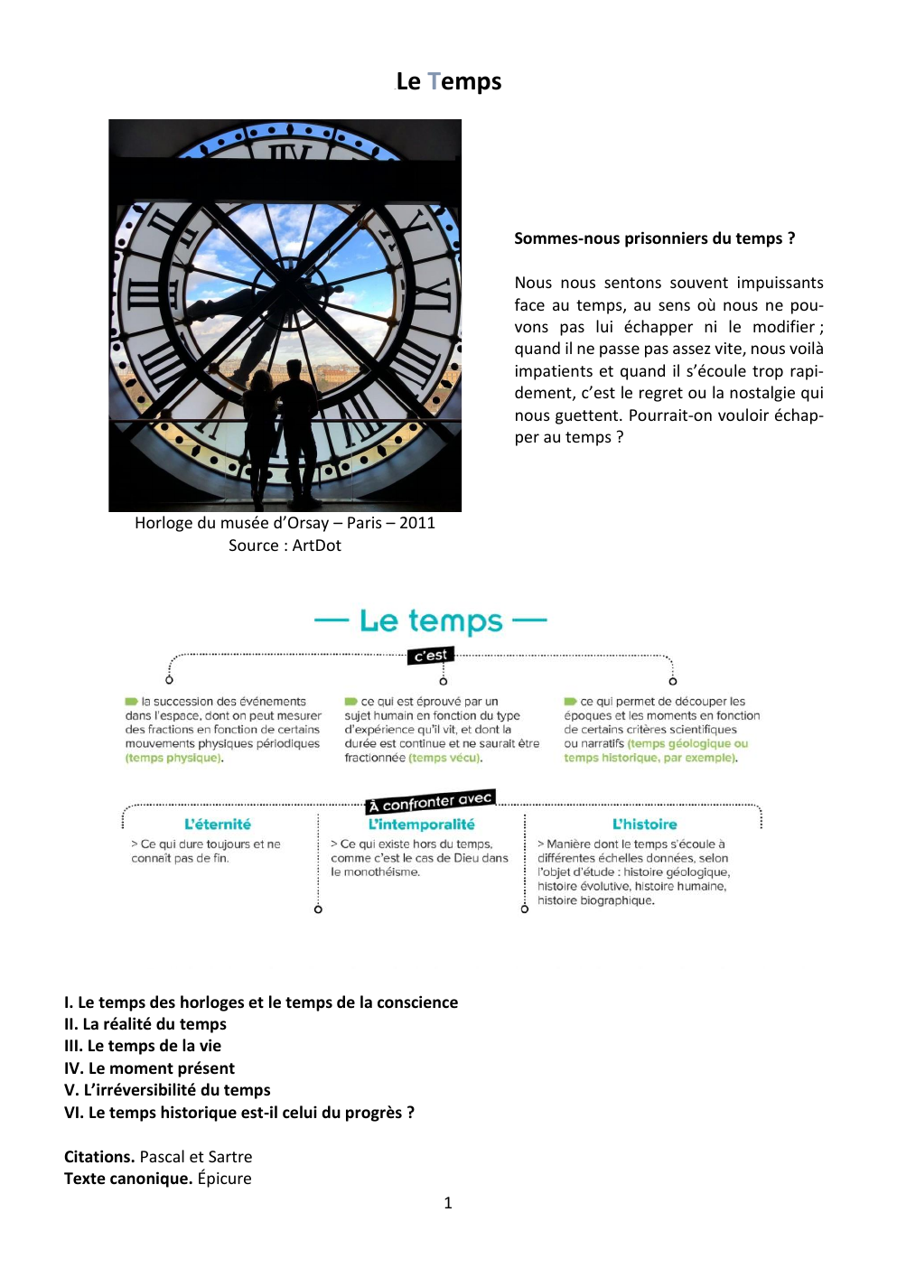 Prévisualisation du document Le Temps  Sommes-nous prisonniers du temps ?