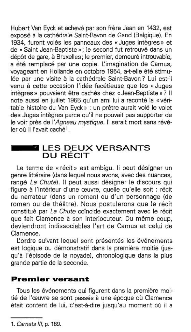Prévisualisation du document Le temps dans la Chute de Camus
