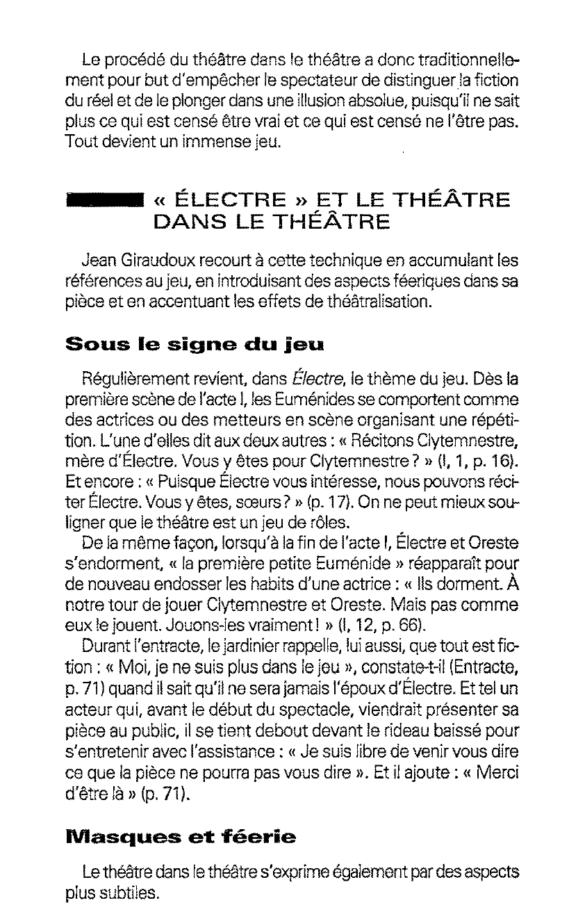 Prévisualisation du document Le théâtre dans le théâtre dans Electre de Jean Giraudoux