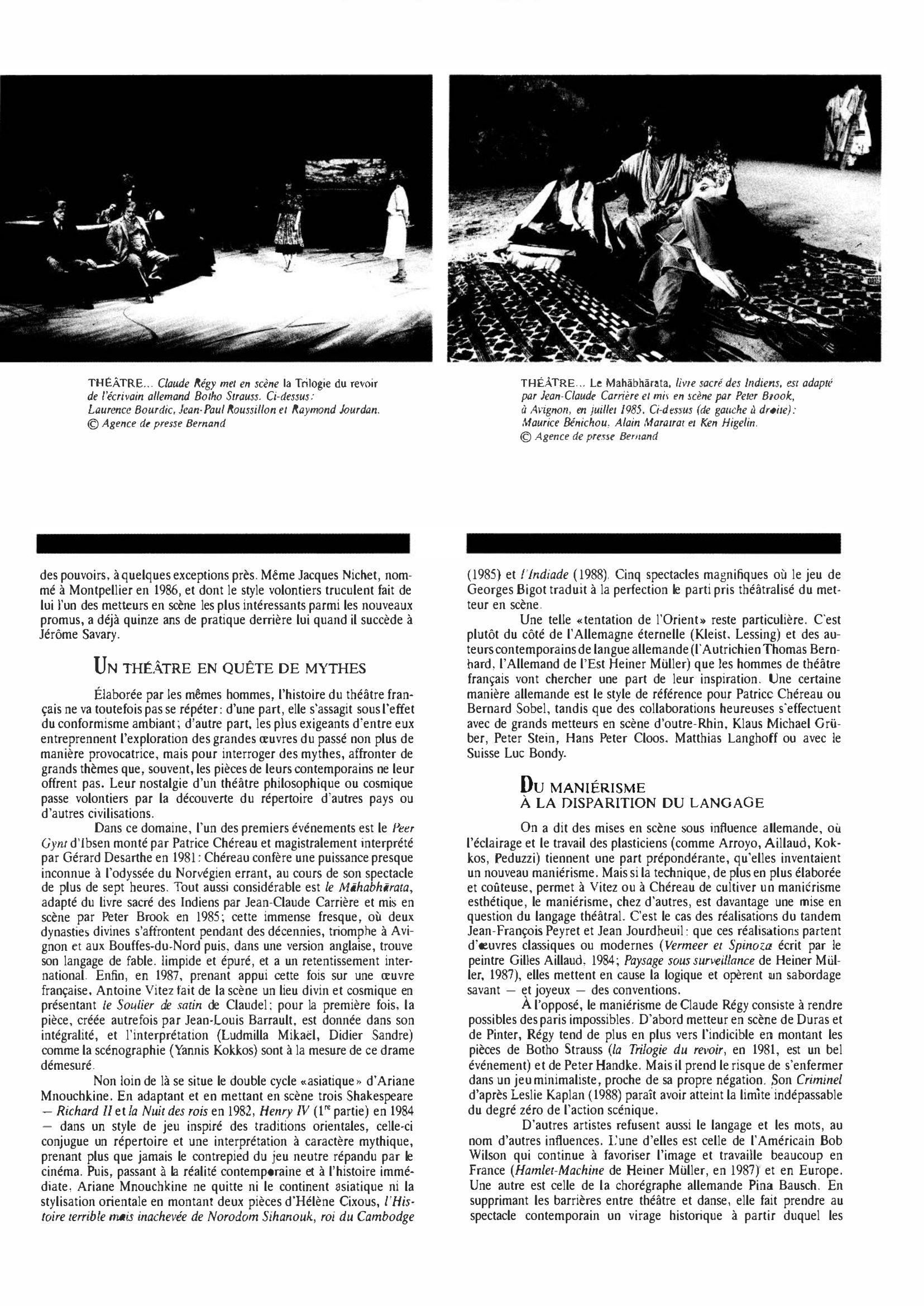 Prévisualisation du document Le Théâtre dans les années 1980 (Histoire)