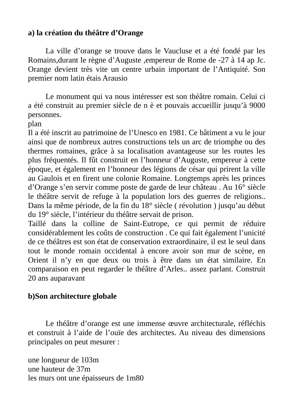 Prévisualisation du document Le théâtre d'Orange