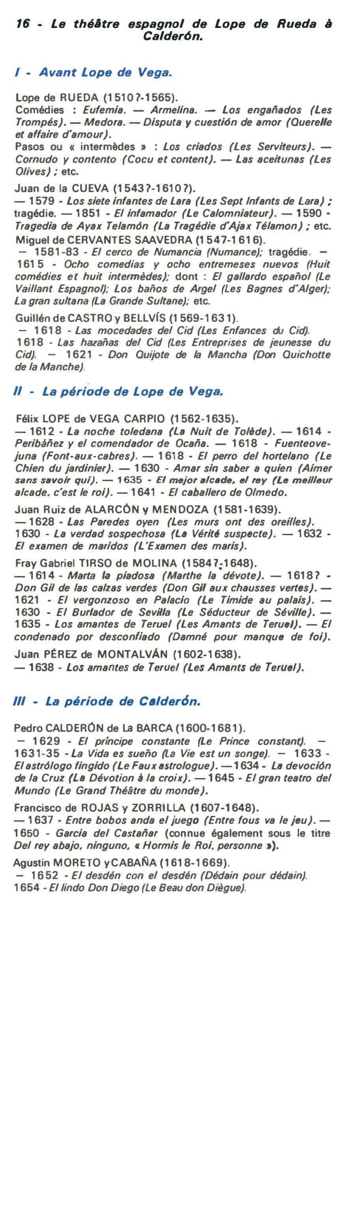Prévisualisation du document Le théâtre espagnol de Lope de Rueda à Calderôn.