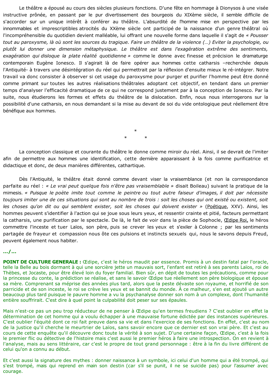 Prévisualisation du document 	Le théâtre est-il l'expression du paroxysme ?