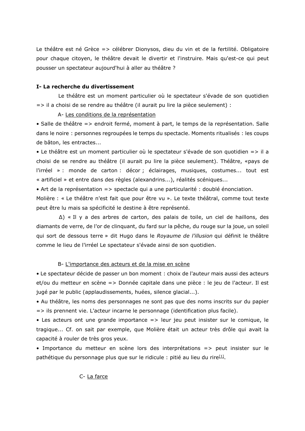 Prévisualisation du document Le théâtre est né Grèce => célébrer Dionysos, dieu du vin et de la fertilité. Obligatoire
pour chaque citoyen, le...