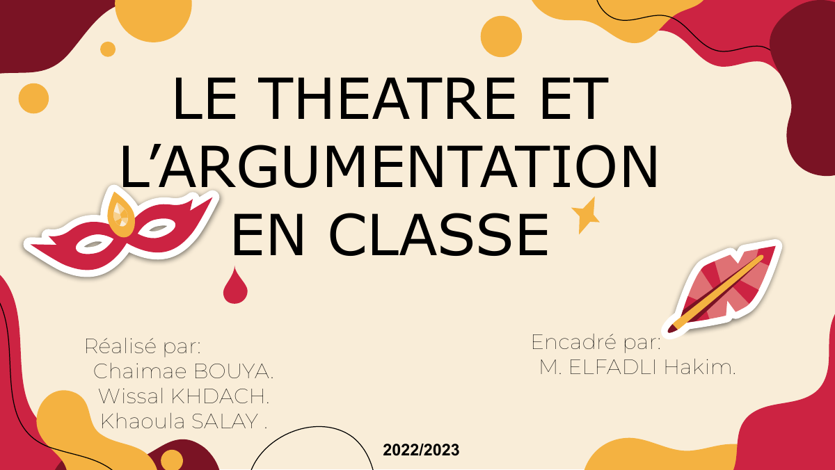 Prévisualisation du document LE THEATRE ET L’ARGUMENTATION EN CLASSE