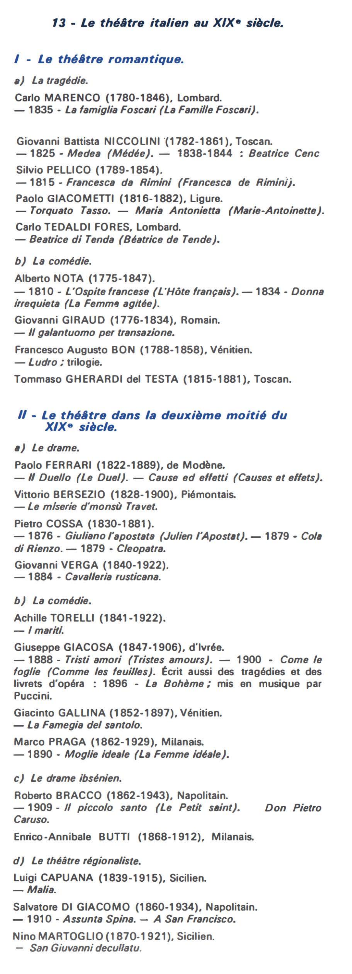 Prévisualisation du document Le théâtre italien au XIXe siècle.