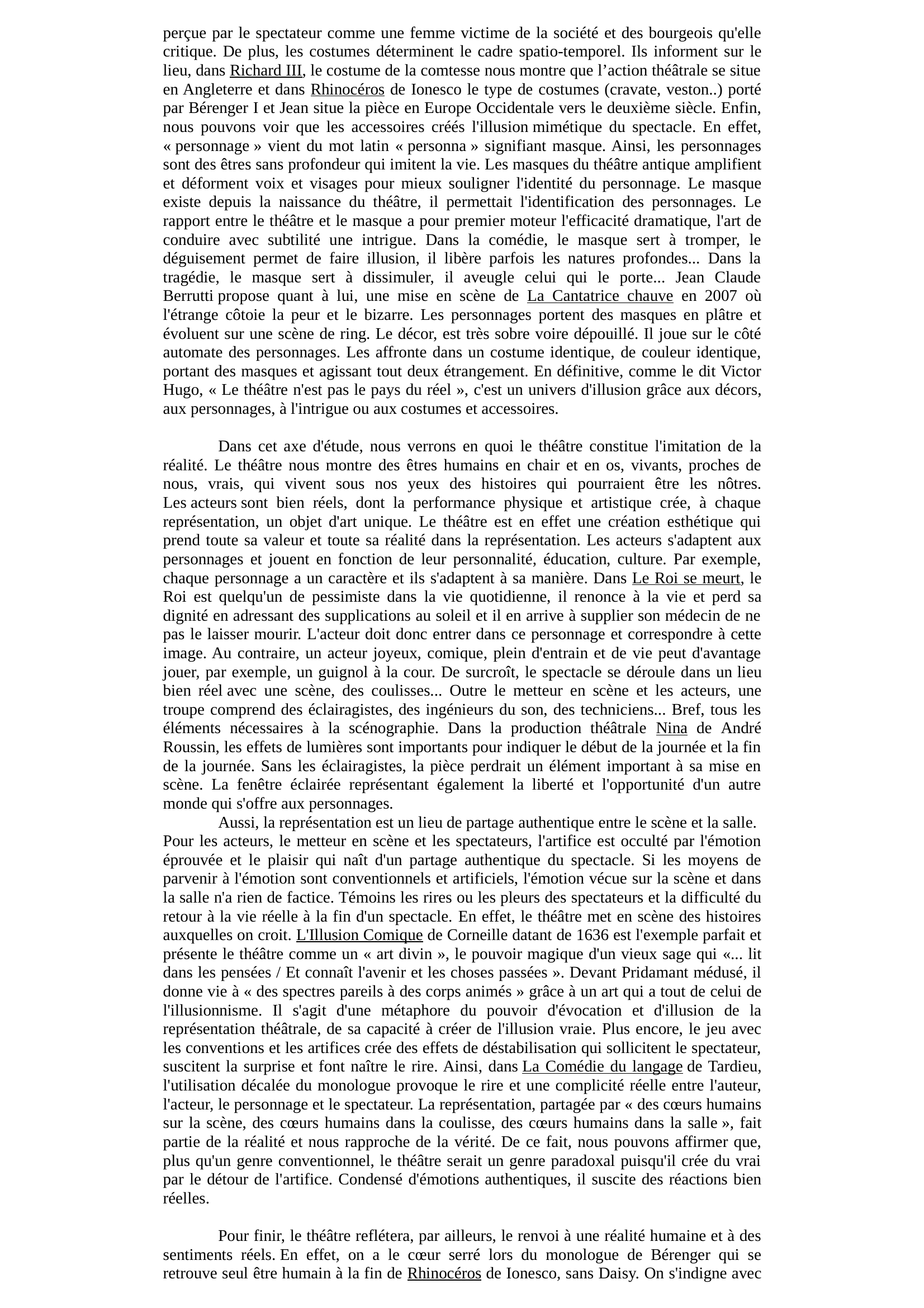 Prévisualisation du document « Le théâtre n'est pas le pays du réel » « C'est le pays du vrai » Victor Hugo DISSERTATION