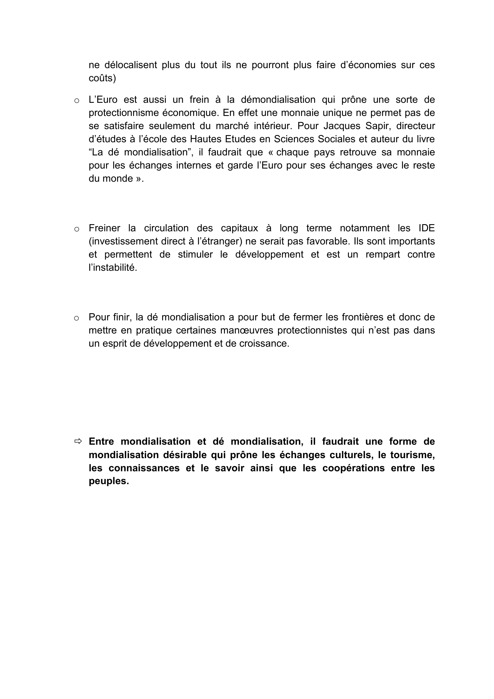 Prévisualisation du document Le thème de la démondialisation est largement débattu dans l'actualité économique et politique. Quelles en sont les avantages et les inconvenients ?