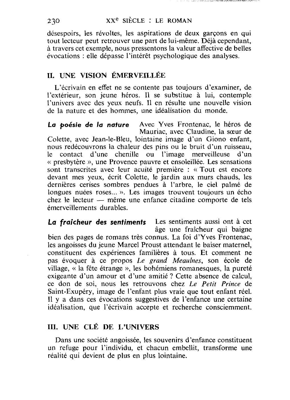 Prévisualisation du document Le thème de l'enfance dans les romans du XXe siècle.