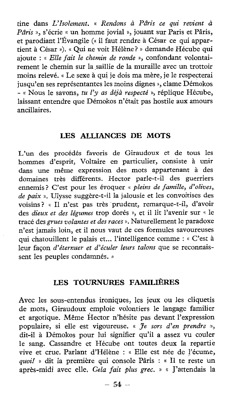 Prévisualisation du document Le ton et le style dans La guerre de Troie n'aura pas lieu de Giraudoux