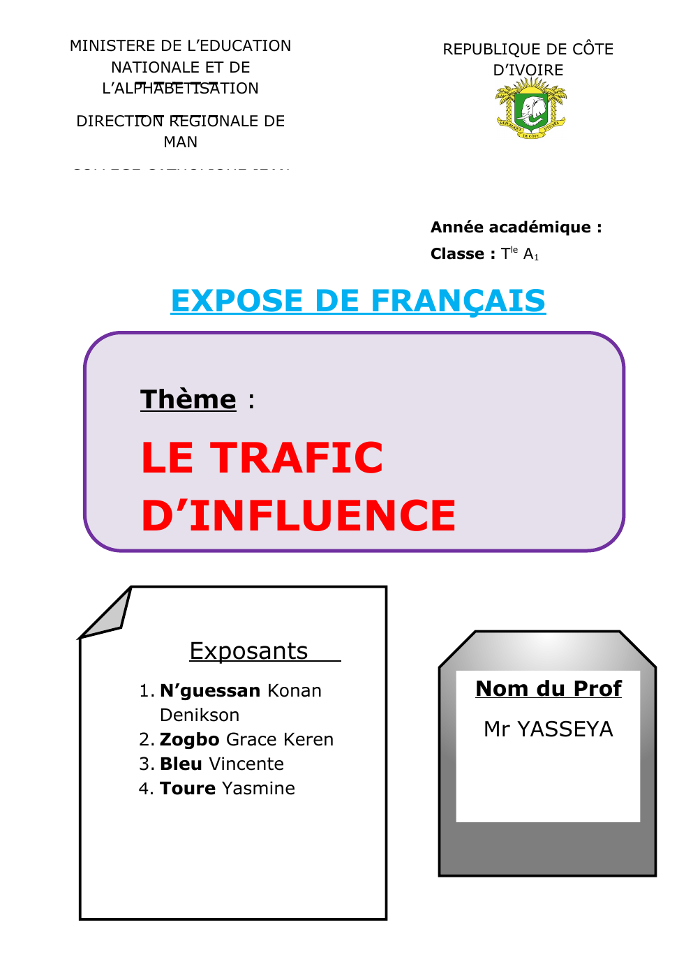 Prévisualisation du document LE TRAFIC D’INFLUENCE