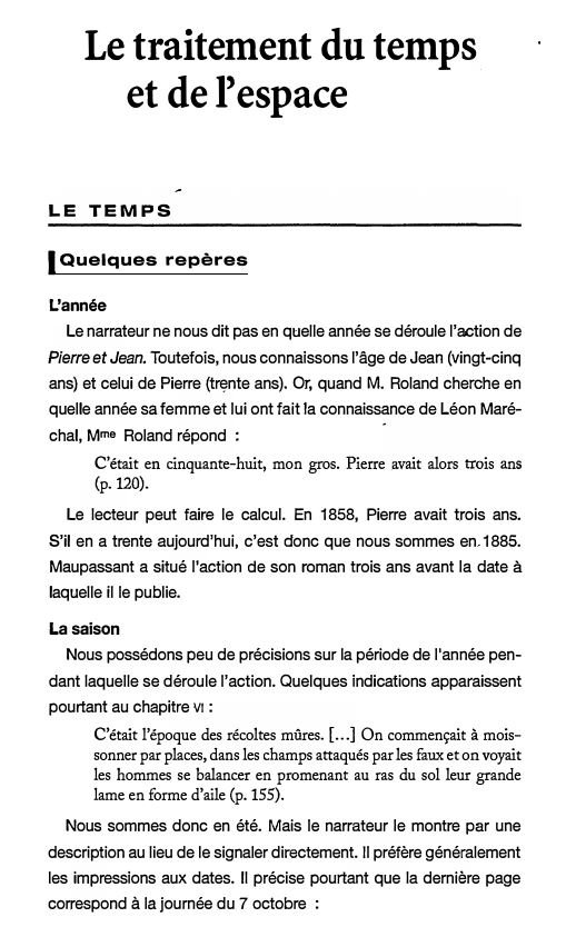 Prévisualisation du document Le traitement du temps et de l'espace dans Pierre et Jean de Maupassant