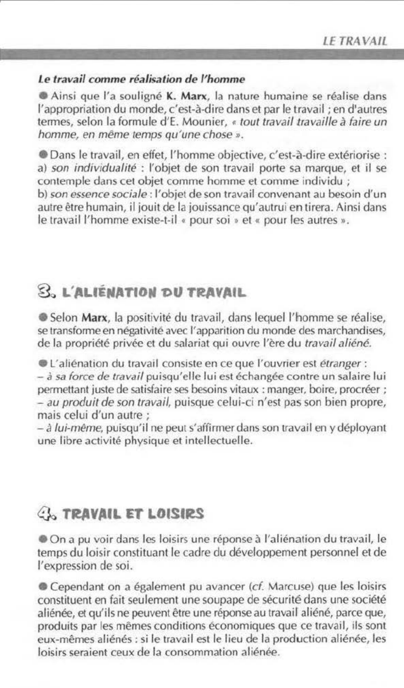 Prévisualisation du document Le travail (cours)