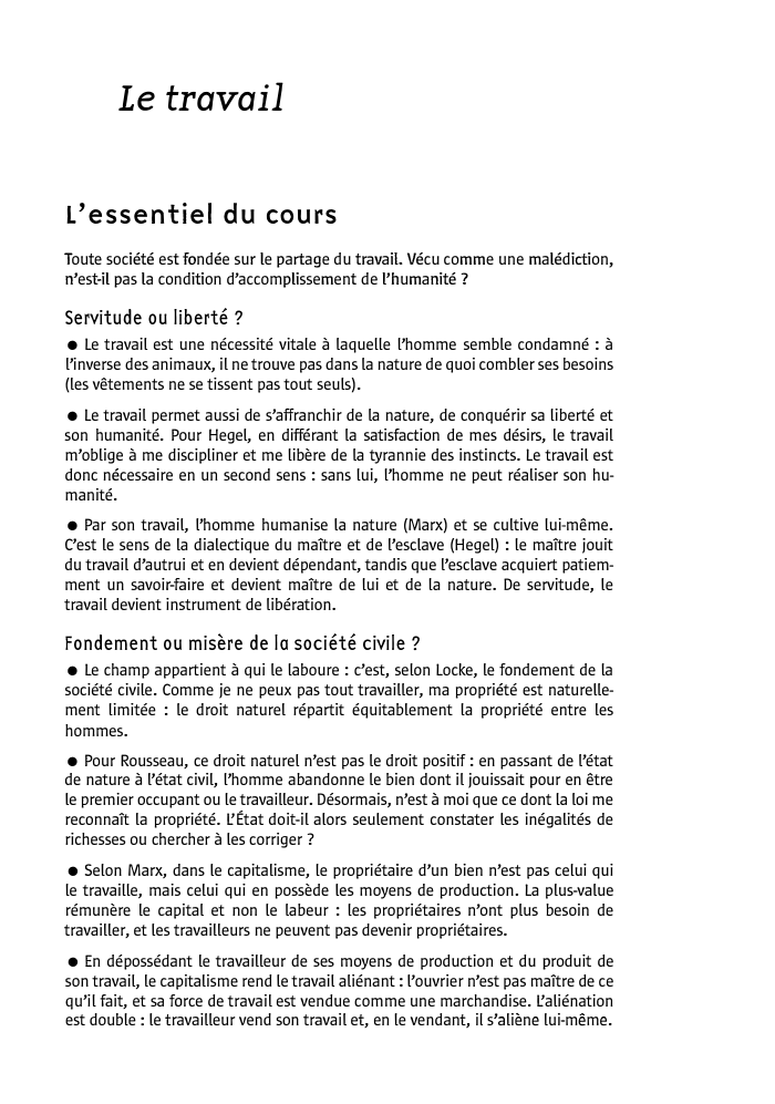 Prévisualisation du document Le travail
L'essentiel du cours
Toute société est fondée sur le partage du travail. Vécu comme une malédiction,
n'est-il pas...