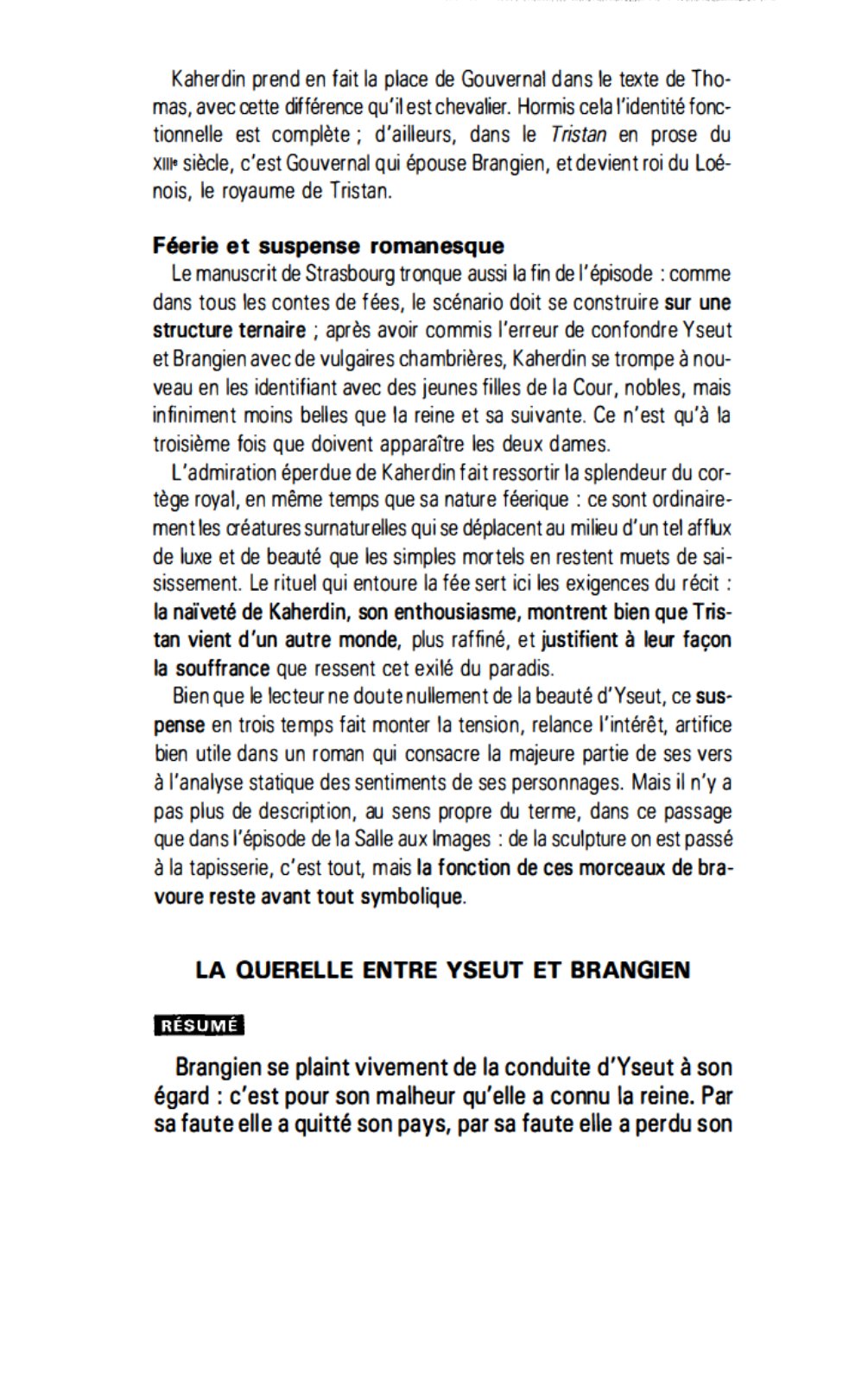 Prévisualisation du document LE TRISTAN DE THOMAS D'ANGLETERRE -  LE CORTÈGE D'YSEUT
