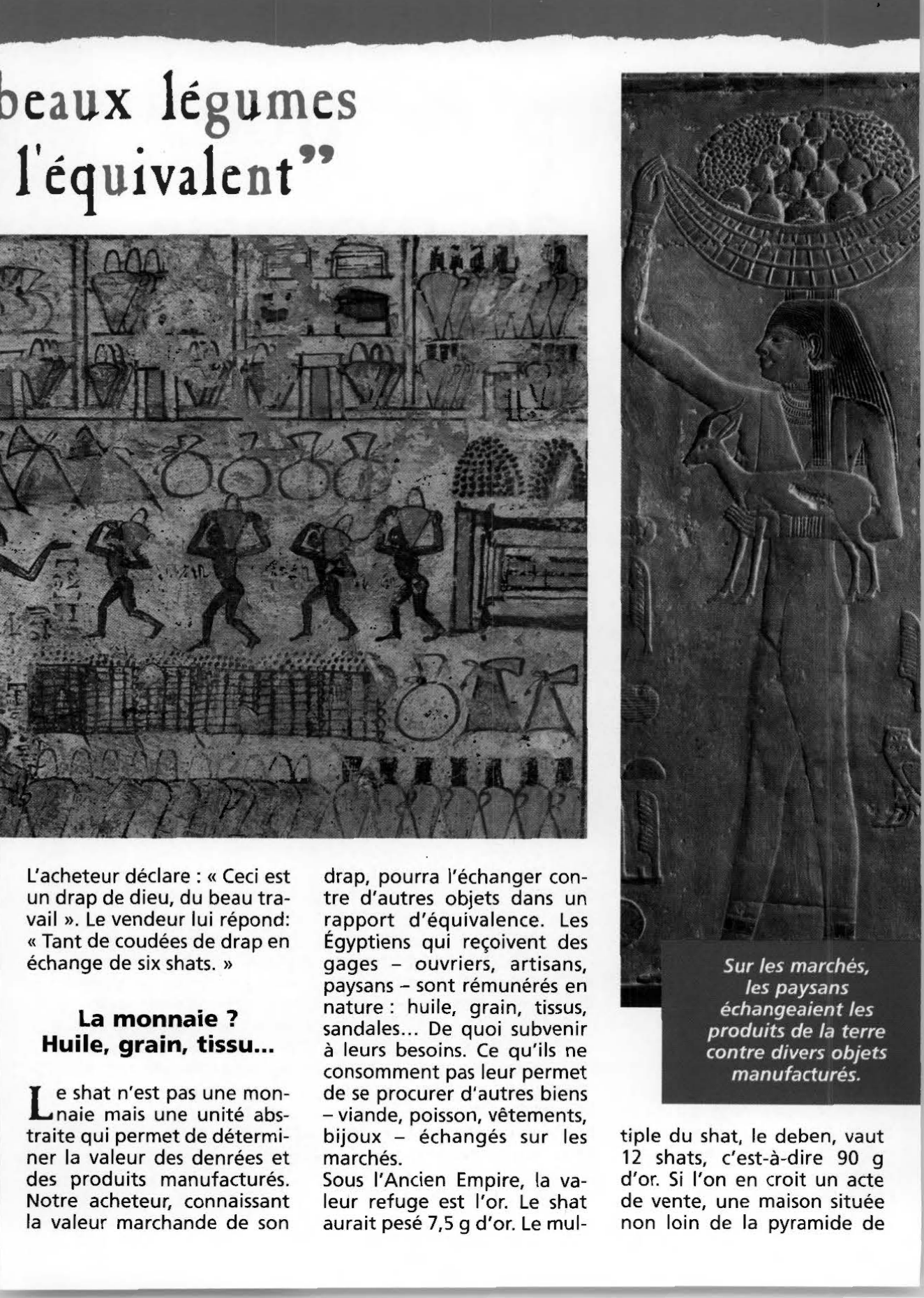 Prévisualisation du document Le troc dans l’Egypte ancienne