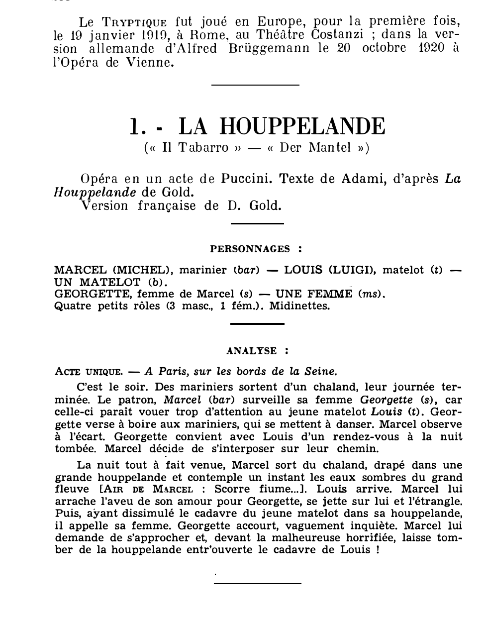Prévisualisation du document LE TRYPTIQUE (résumé et analyse de l’œuvre – Répertoire lyrique)