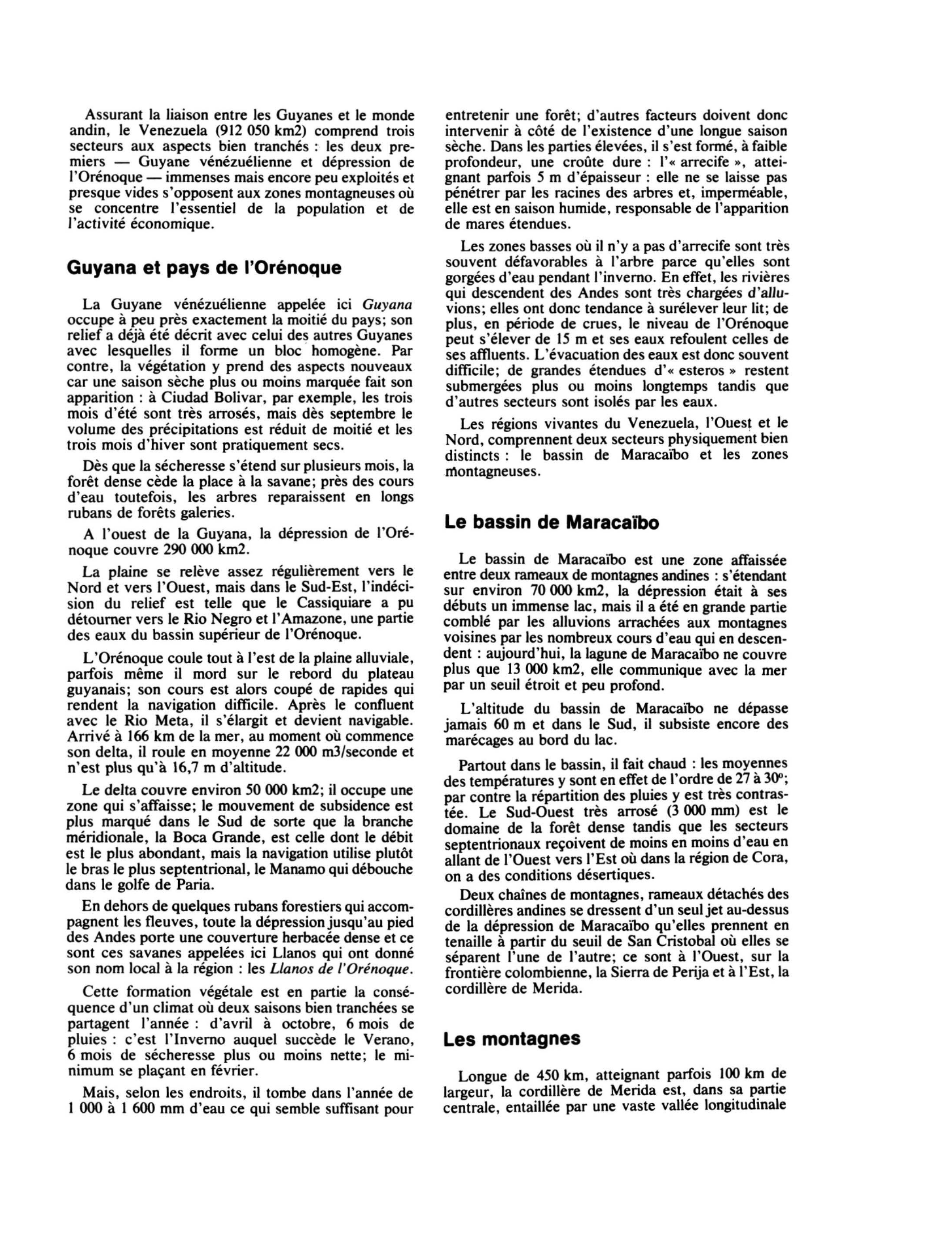 Prévisualisation du document LE VENEZUELA (géographie physique)