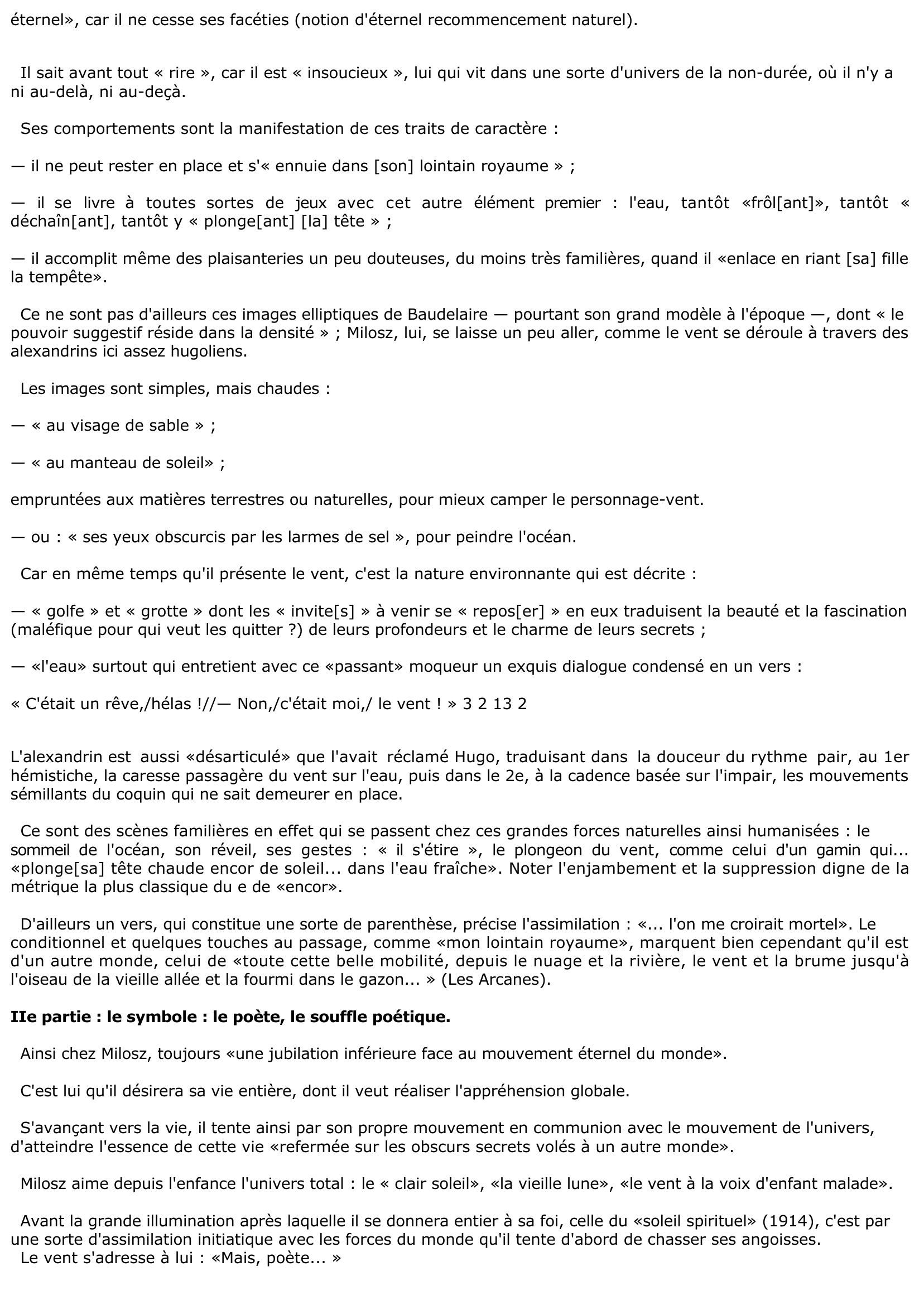 Prévisualisation du document Le vent - Oscar Venceslas DE LUBICZ MILOSZ, Les Eléments.