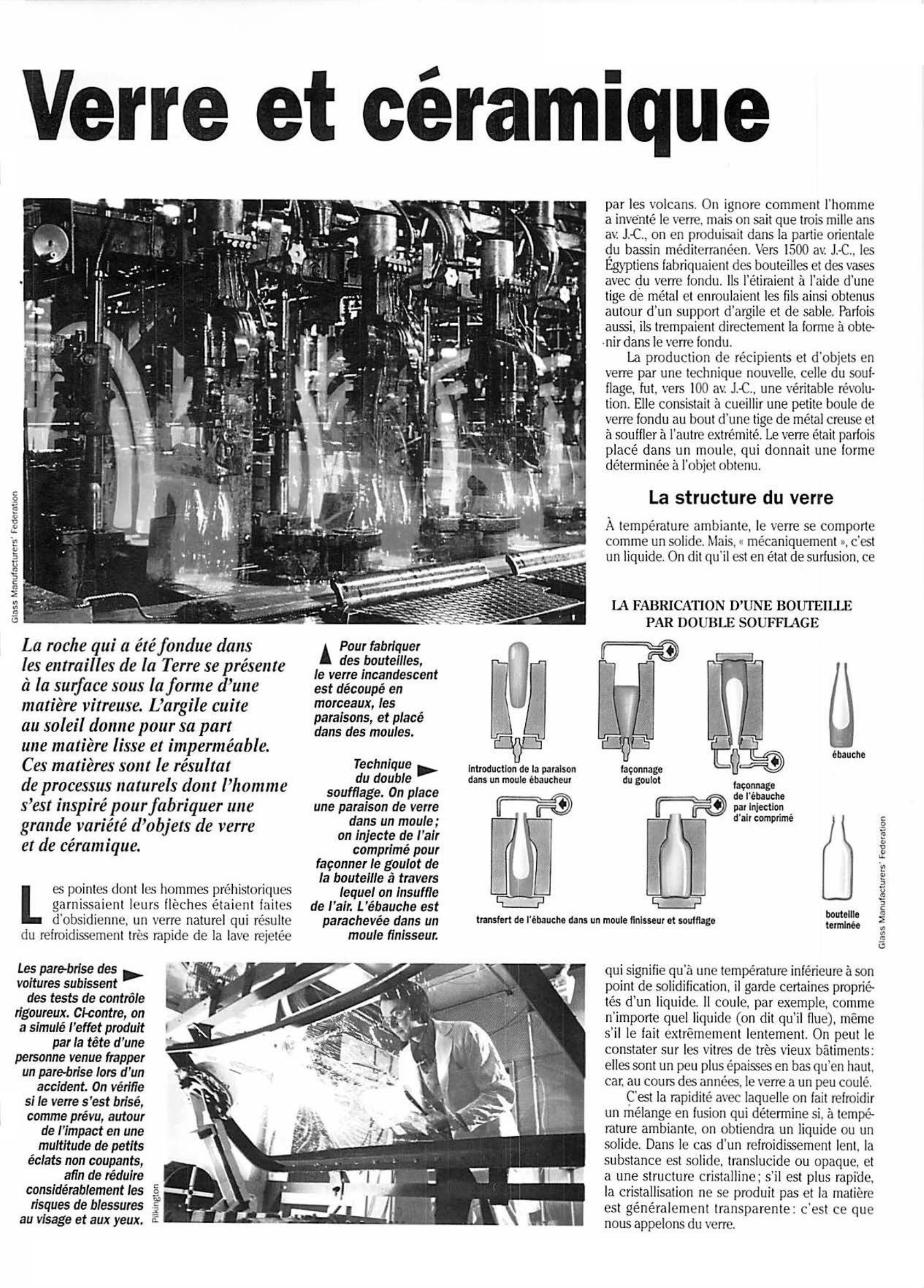 Prévisualisation du document Le verre (Sciences & Techniques)