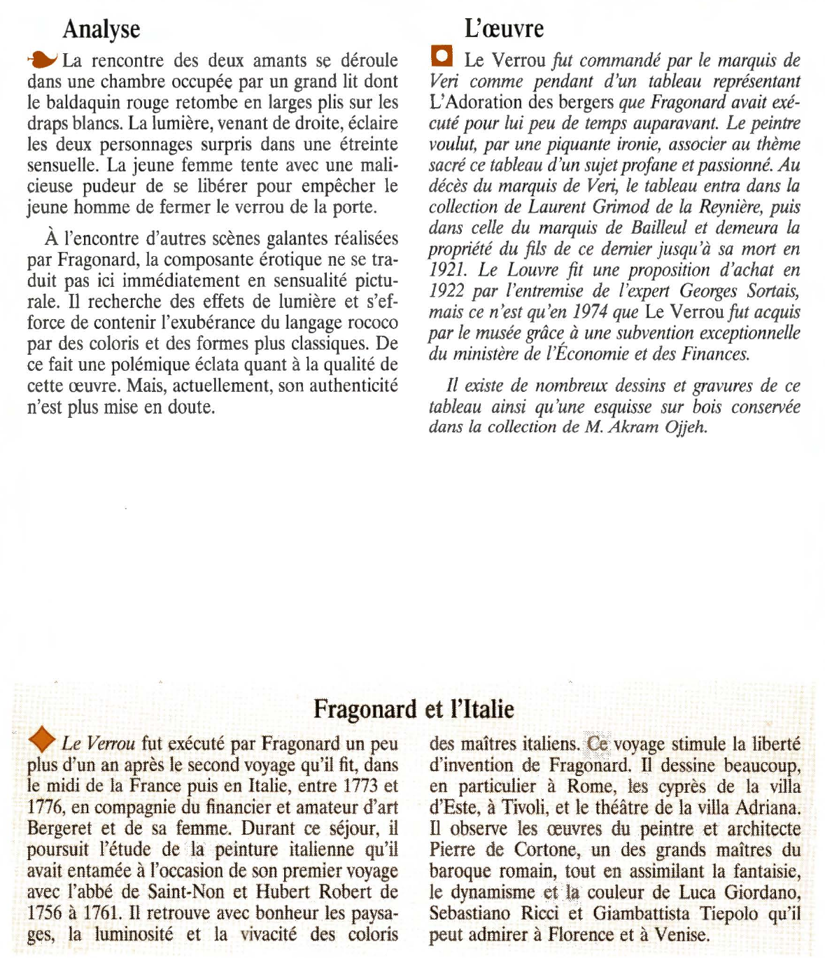 Prévisualisation du document LE VERROU DE Fragonard