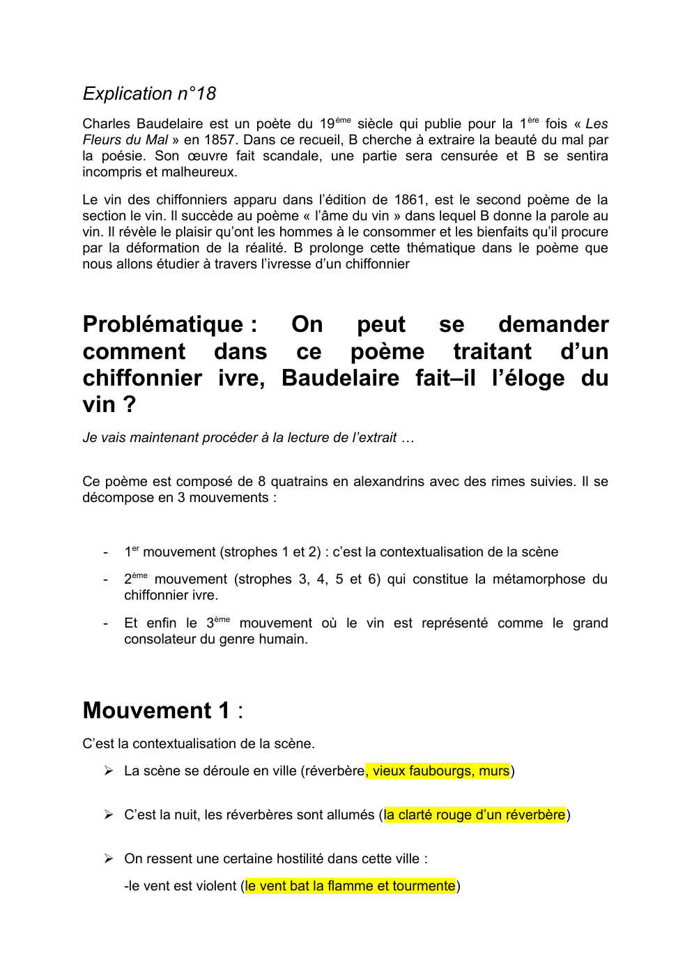 Prévisualisation du document le vin des chiffonniers Baudelaire explication linéaire