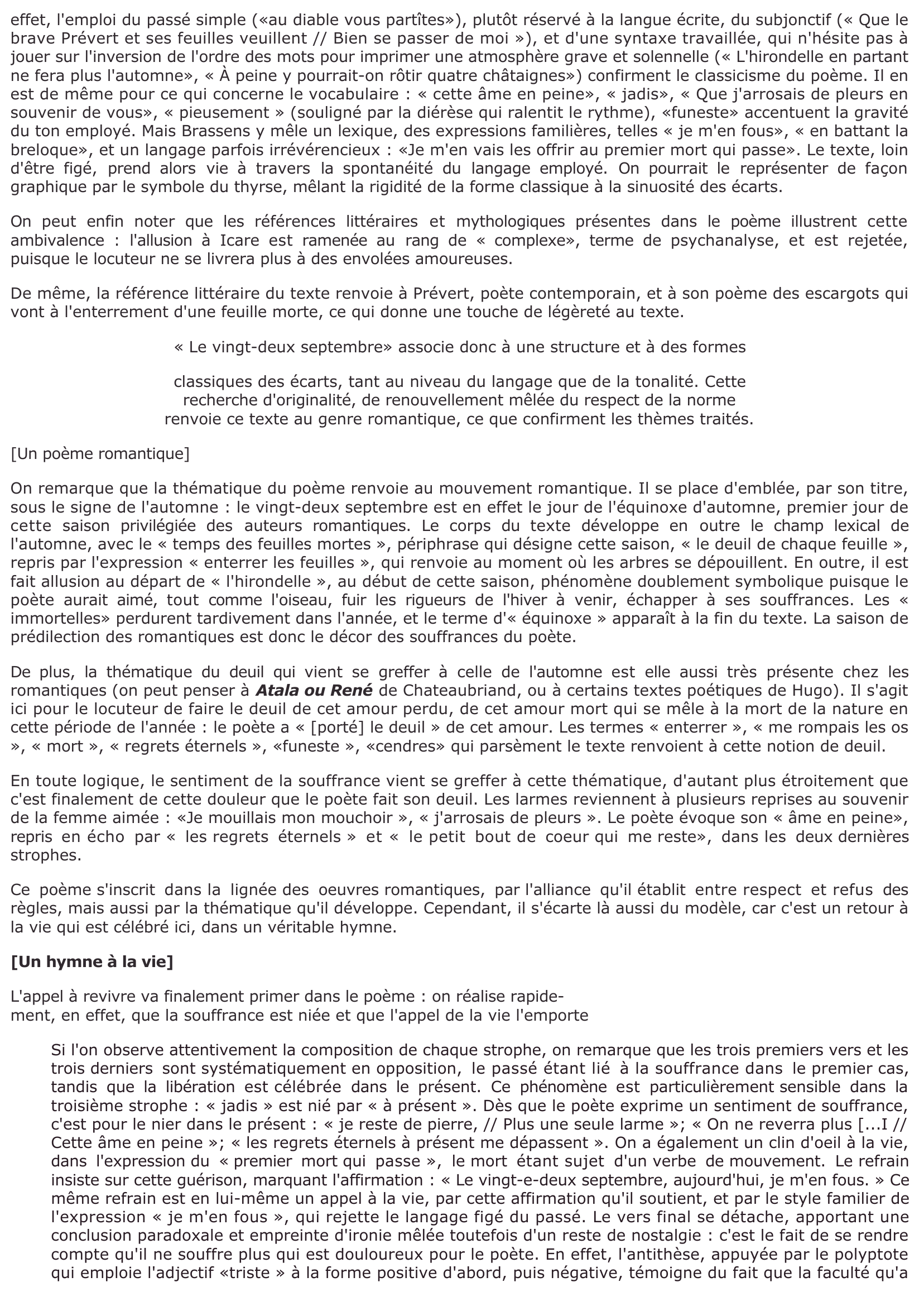 Prévisualisation du document Le Vingt Deux Septembre -Brassens (commentaire)