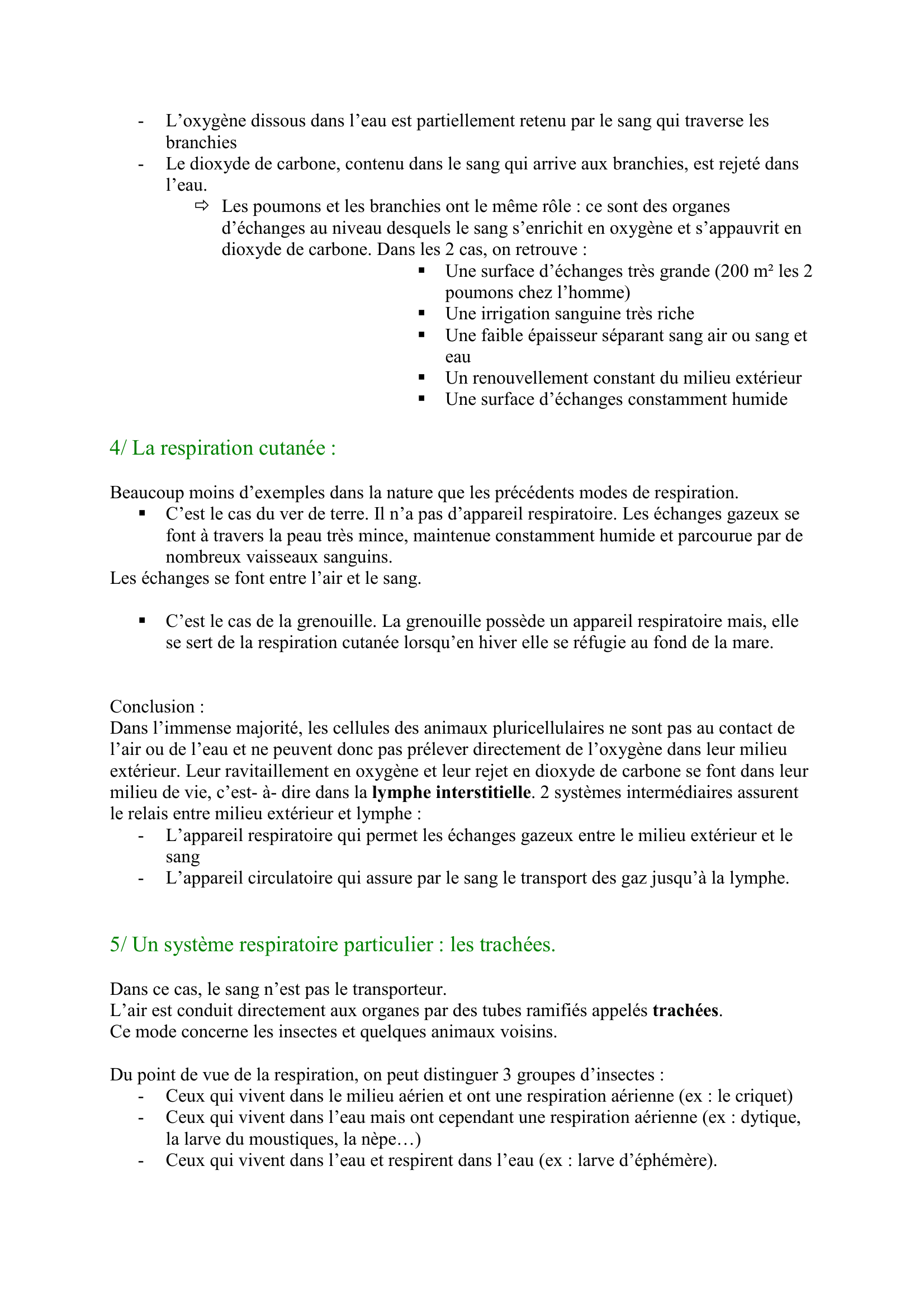 Prévisualisation du document Le vivant : Fonctions de nutrition :
La respiration
Synthèse construite par Sylvain
sylvain.