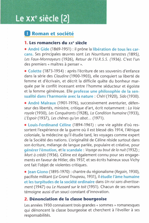 Prévisualisation du document Le xxe siècle (2)
0

Roman et société

1. Les romanciers du xx• siècle
• André Gide (1869-1951) : il...
