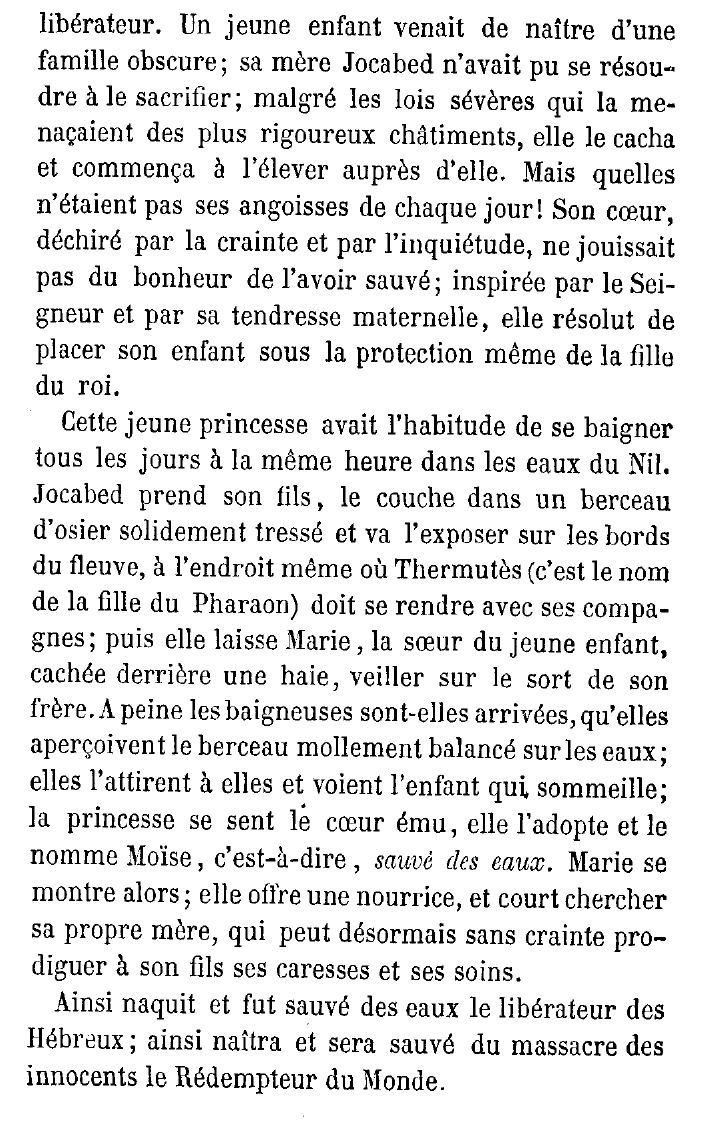 Prévisualisation du document Leçon sur la naissance de Moïse