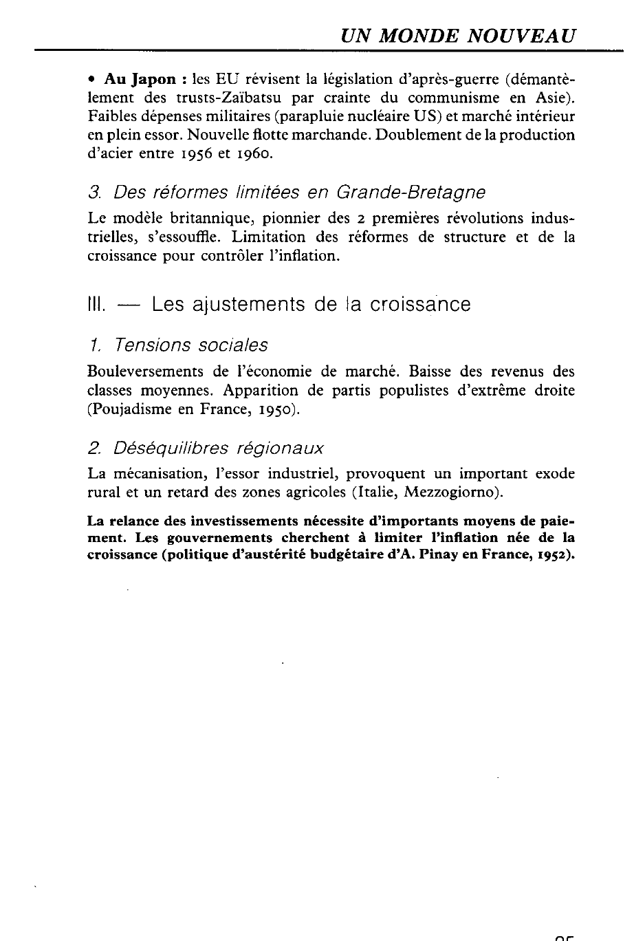 Prévisualisation du document L'ÉCONOMIE DES PAYS DE L'OUEST ( 1945-1960) - HISTOIRE