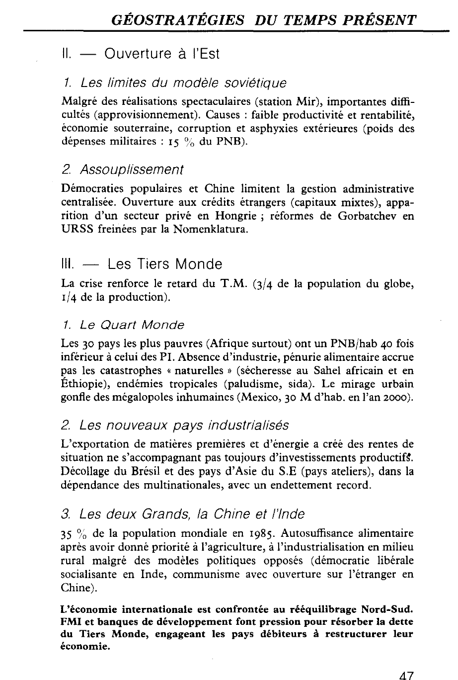 Prévisualisation du document L'ÉCONOMIE MONDIALE DEPUIS 1973 - HISTOIRE