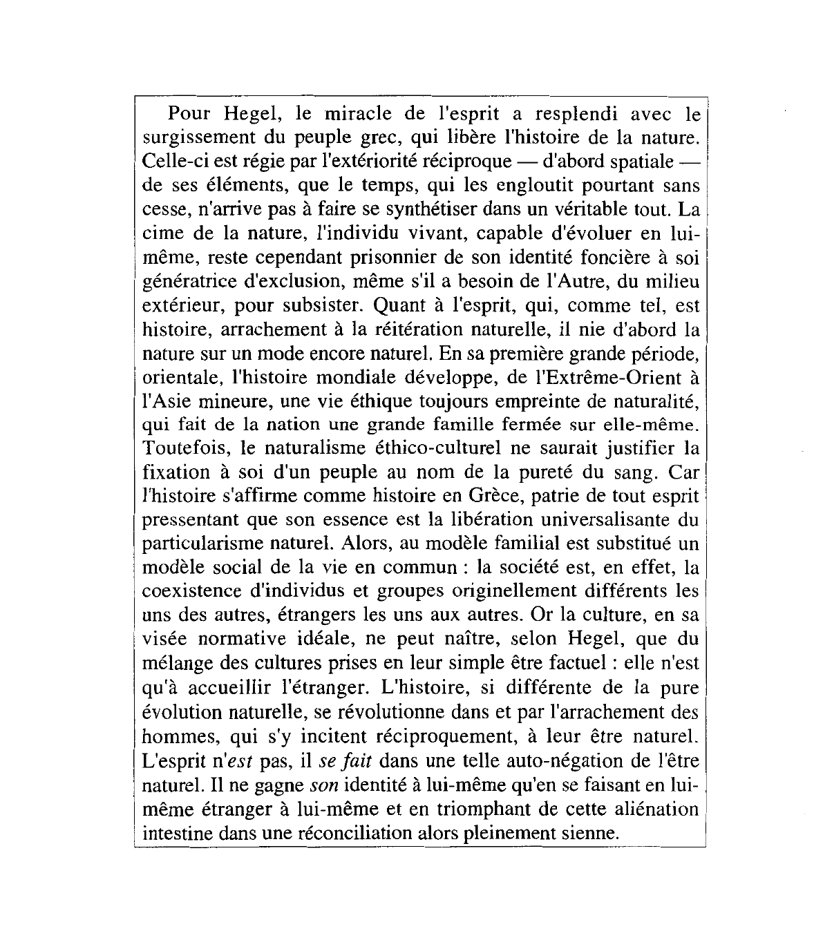 Prévisualisation du document Leçons sur la philosophie de l'histoire universelle - Hegel - Commentaire