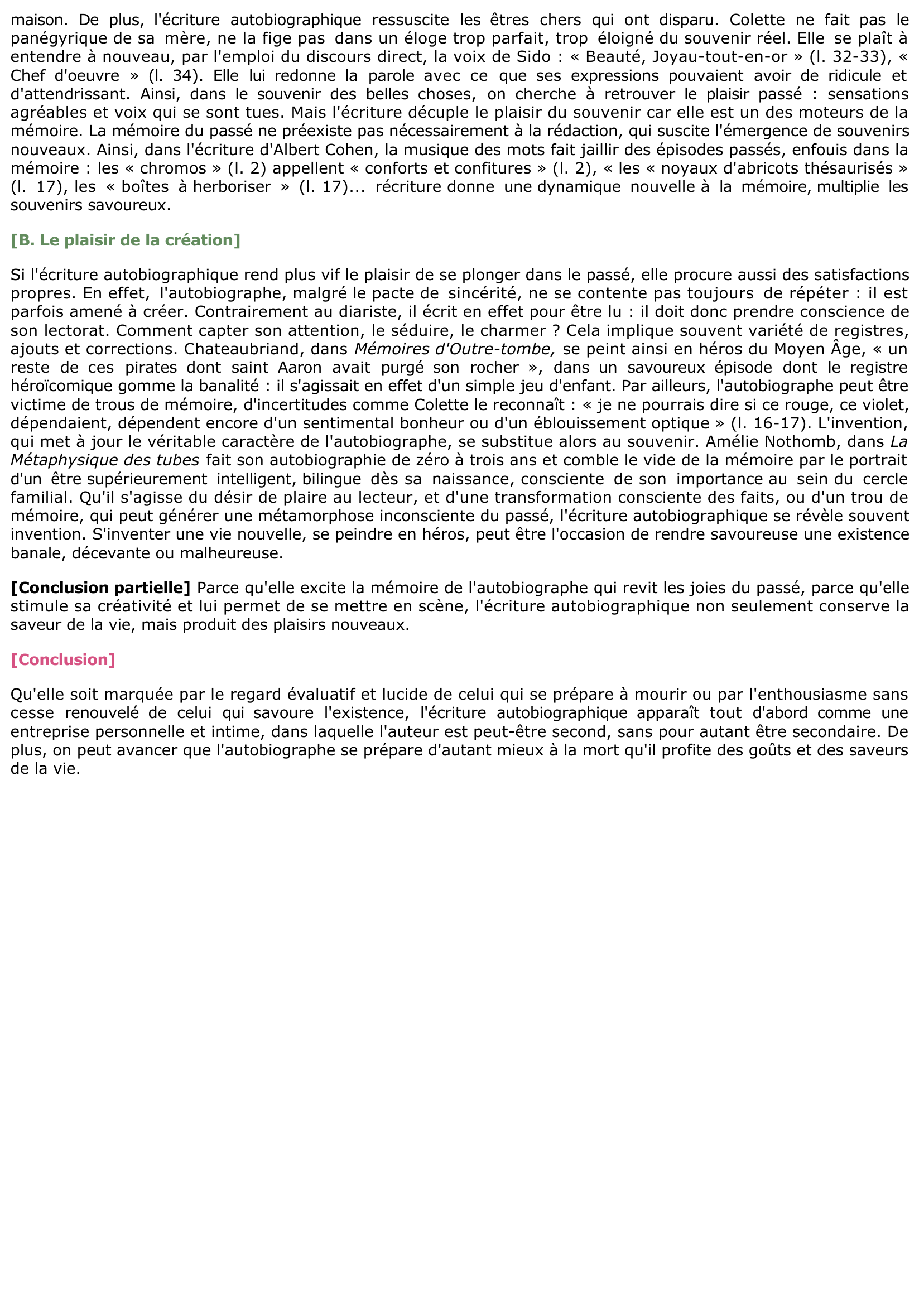 Prévisualisation du document L'écriture autobiographique est-elle une manière de se préparer à la mort ou de conserver la saveur de la vie ?