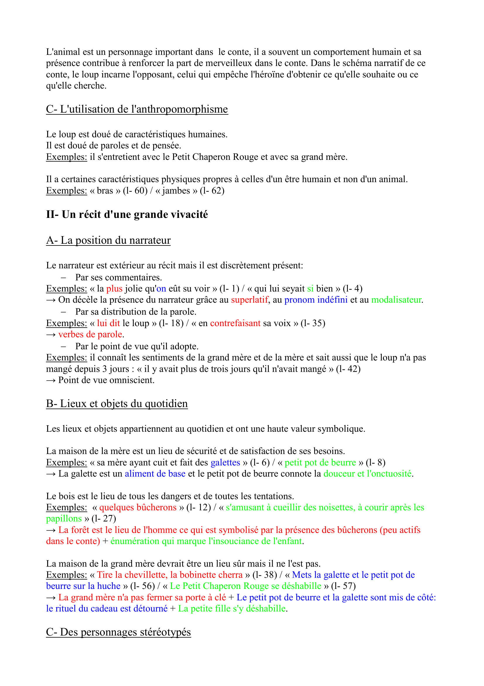 Prévisualisation du document Lecture analytique 1: Le Petit Chaperon rouge, Charles Perrault