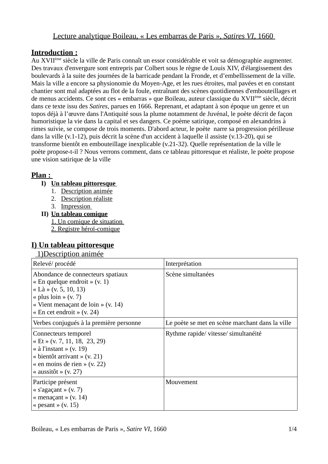 Prévisualisation du document Lecture analytique Boileau, « Les embarras de Paris », Satires VI